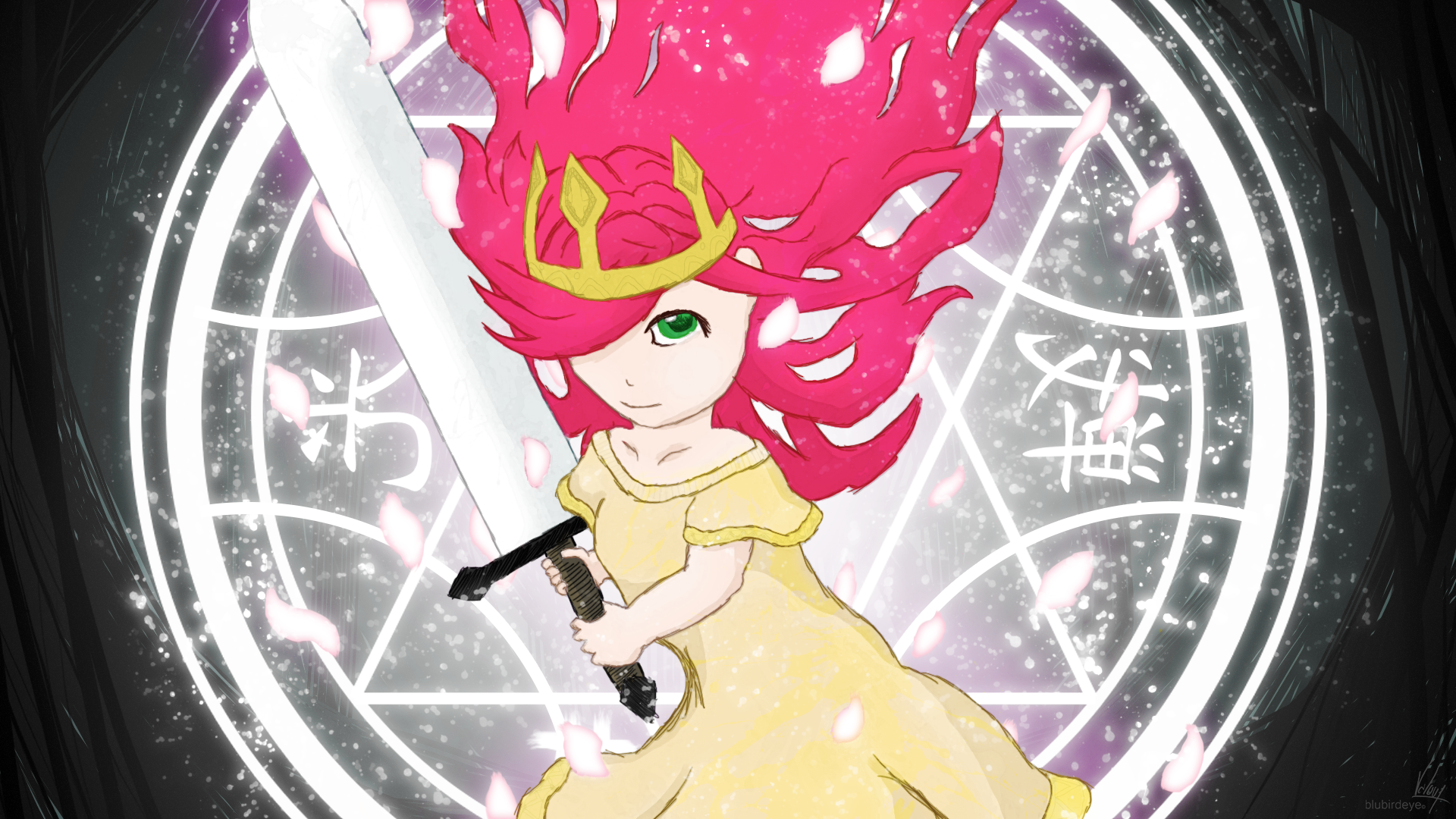 Child Of Light Aurora Anime Girls Lights Sword 1920x1080