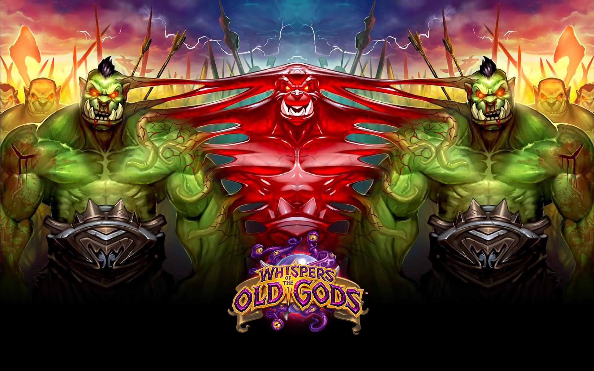 Whispers Of The Old Gods Hearthstone PC Gaming Red Eyes Orks 1920x1200