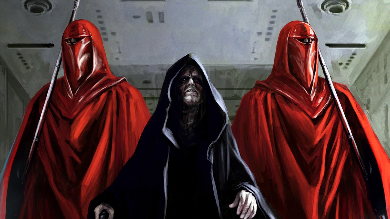 Artwork Emperor Palpatine Darth Sidious Sith Science Fiction Imperial Guard Star Wars Villains Star  1366x768