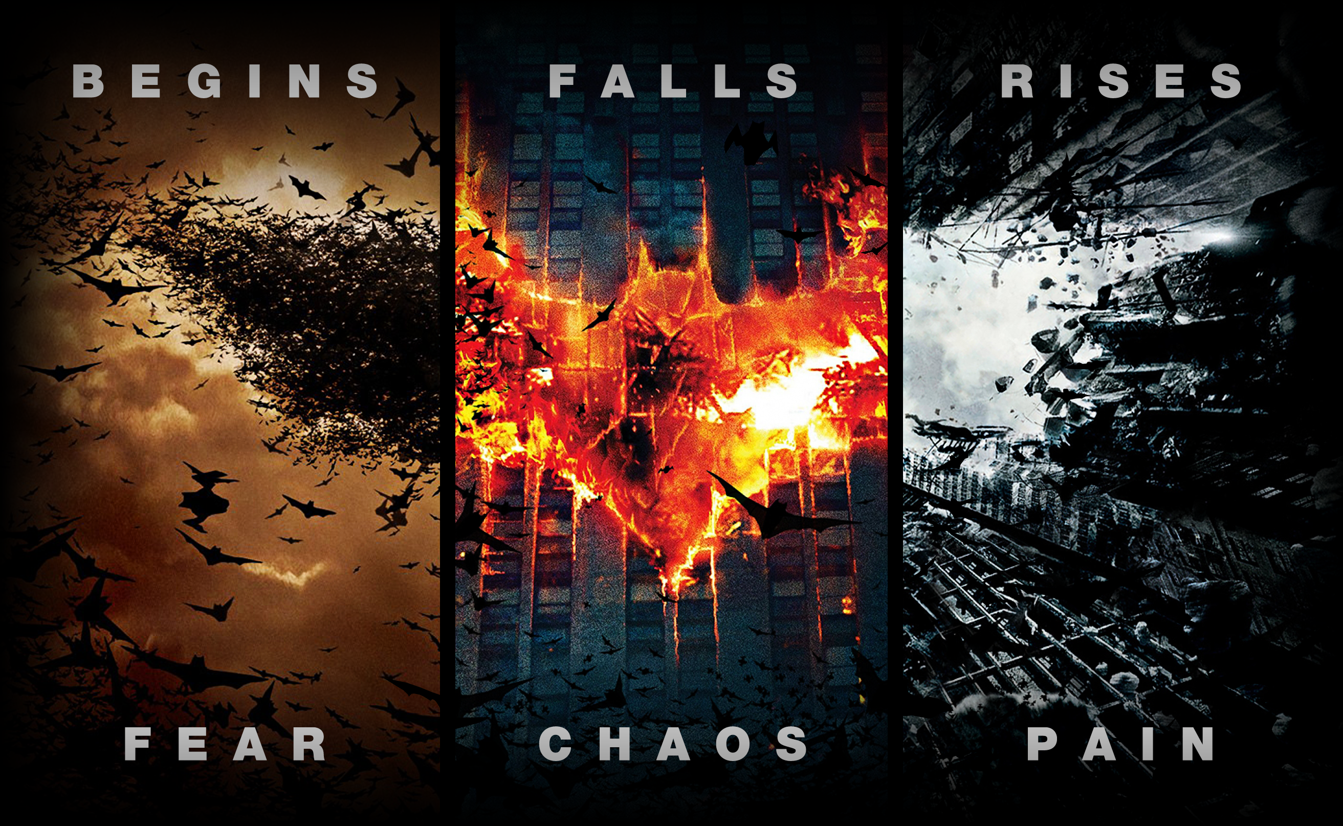 Batman Begins The Dark Knight The Dark Knight Rises Dark Knight Trilogy Artwork 2625x1615