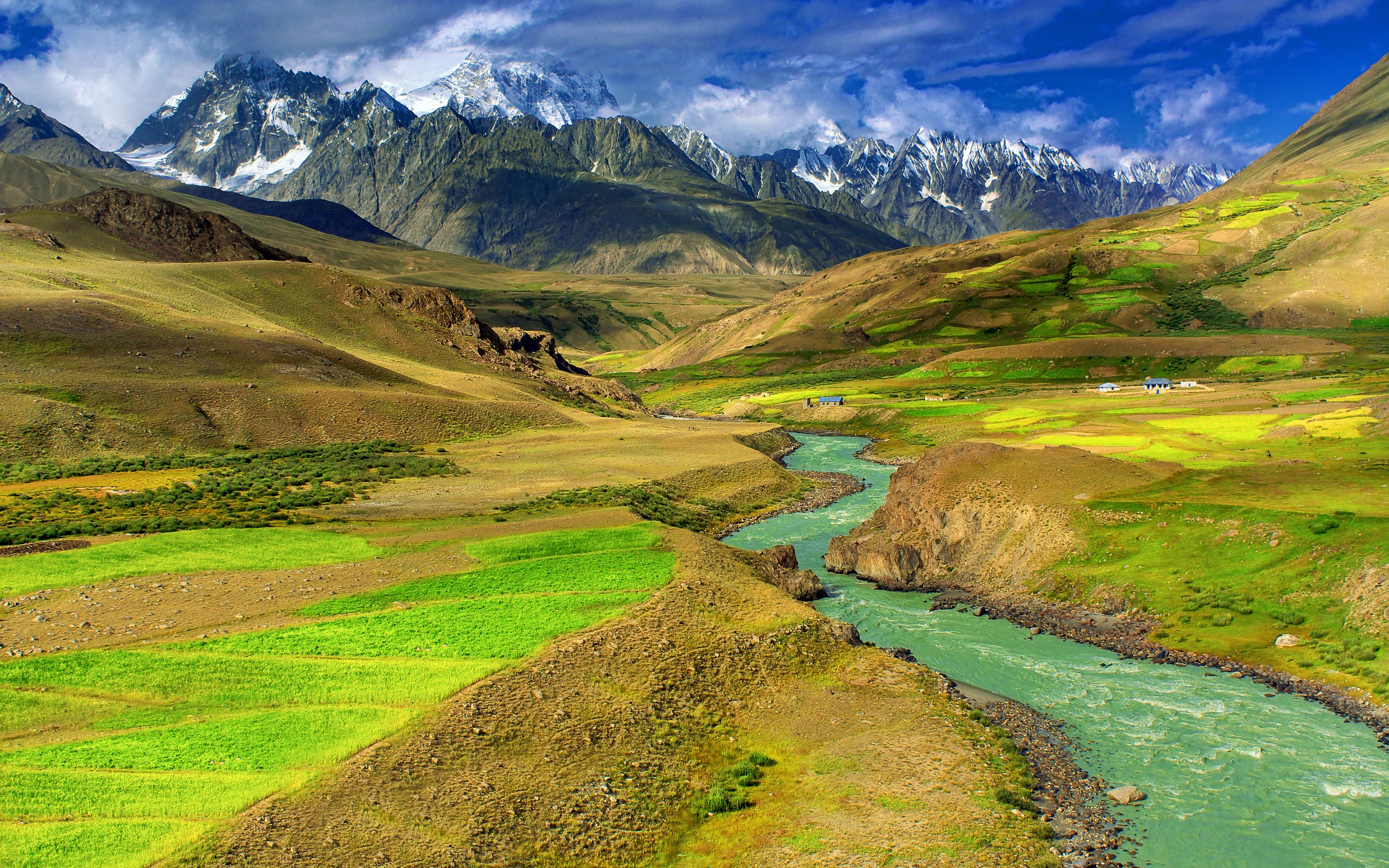 Landscape Mongolia Mountains Nature River 3200x2000