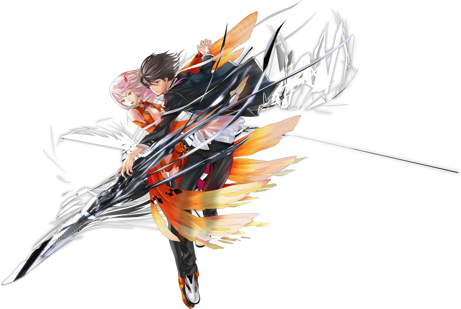 Guilty Crown Yuzuriha Inori Ouma Shuu Anime Girls Anime Boys 1500x1006