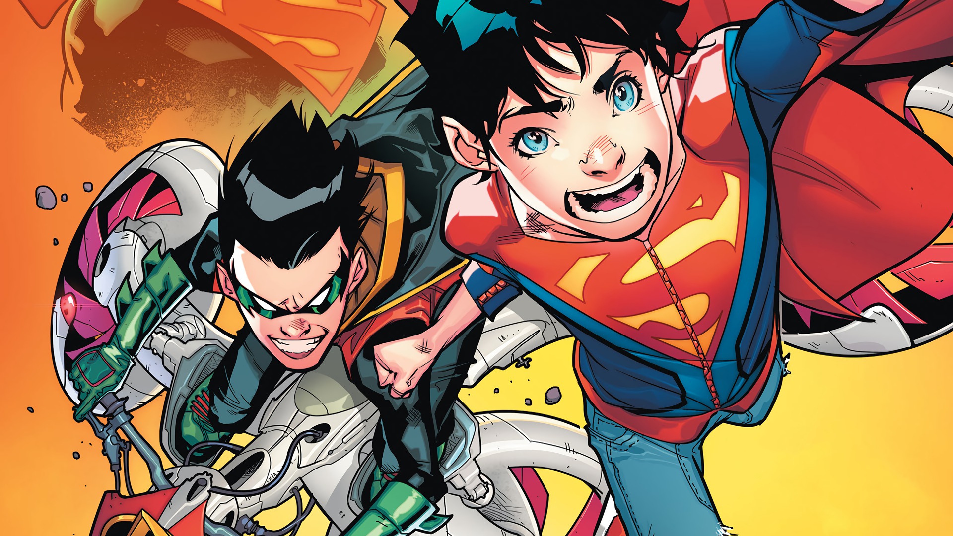 Robin DC Comics Damian Wayne Superboy Superman Jon Kent 1920x1080
