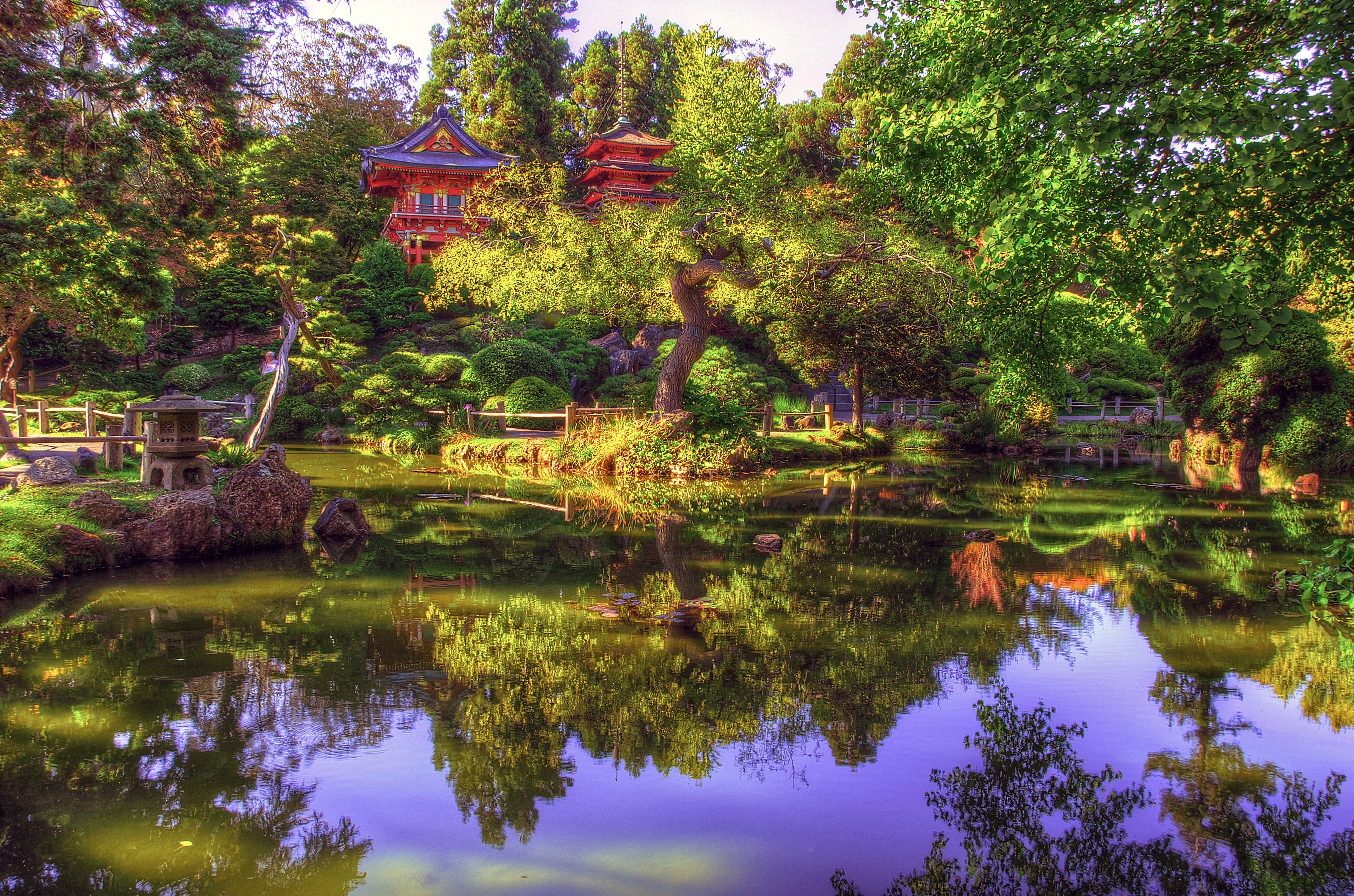 Japanese Garden Summer Japan Temple Zen 3859x2554