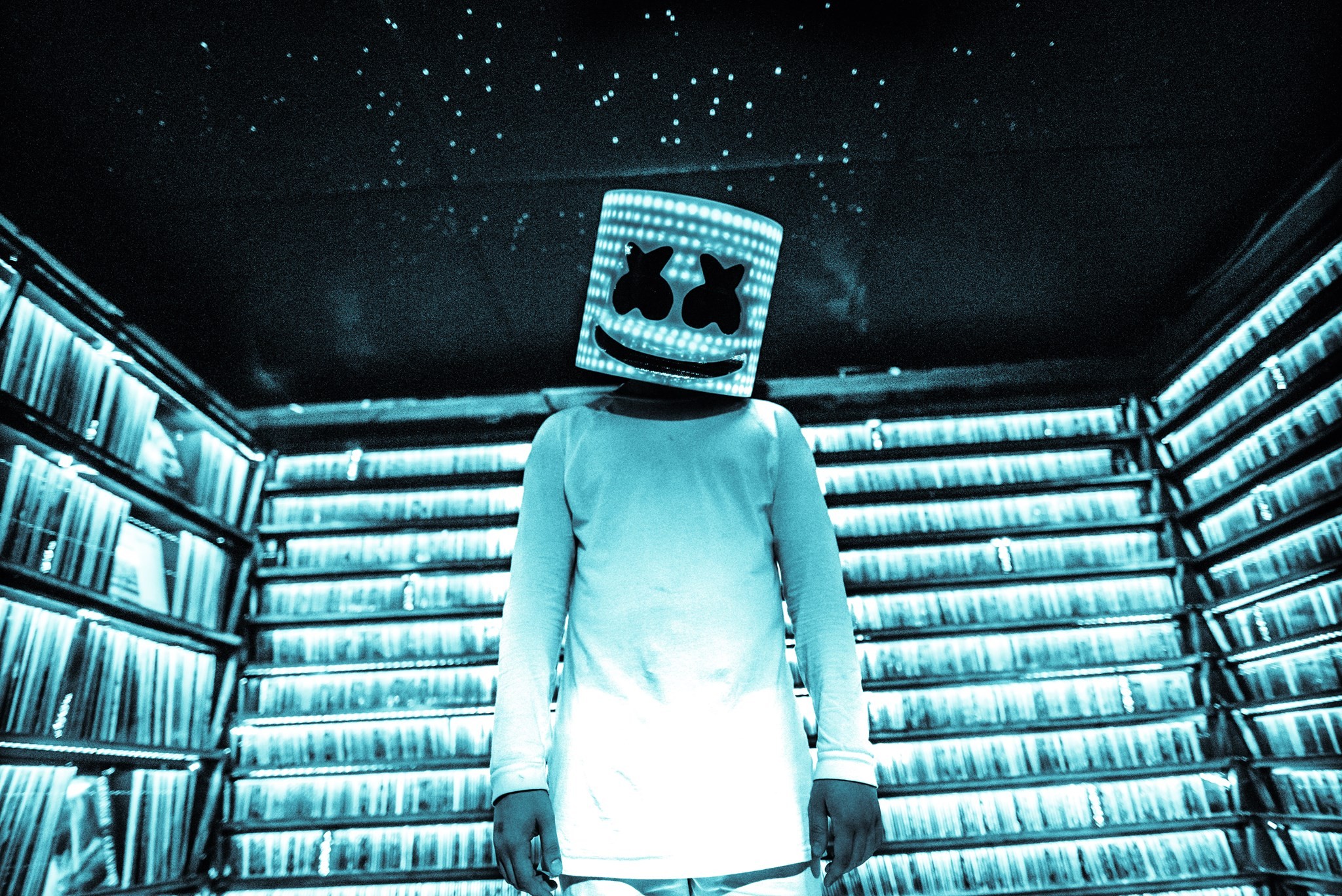 Music Marshmello People Smiling Cyan 2048x1367