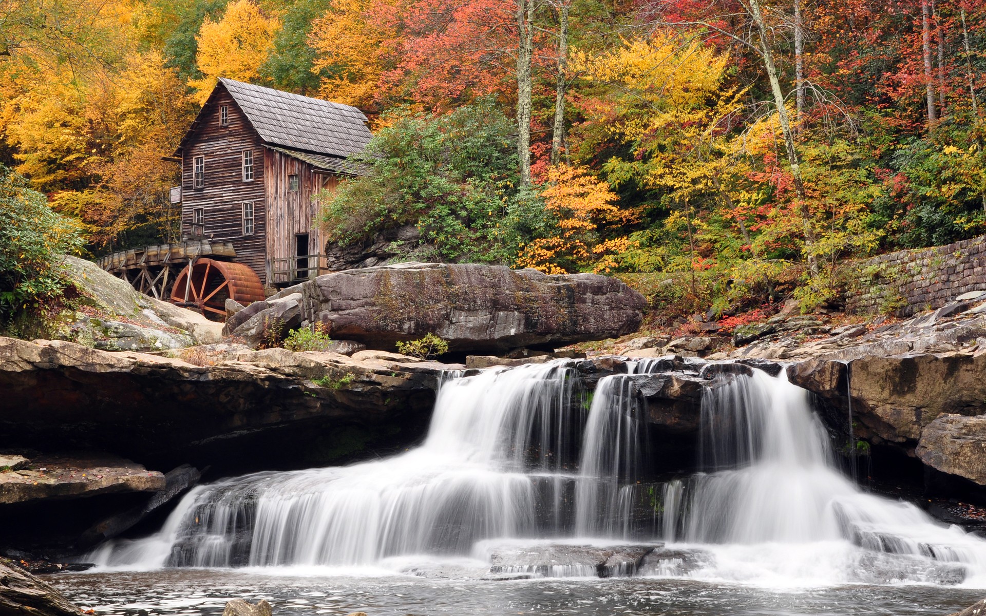 Watermills Waterfall Nature Landscape Building 1920x1200