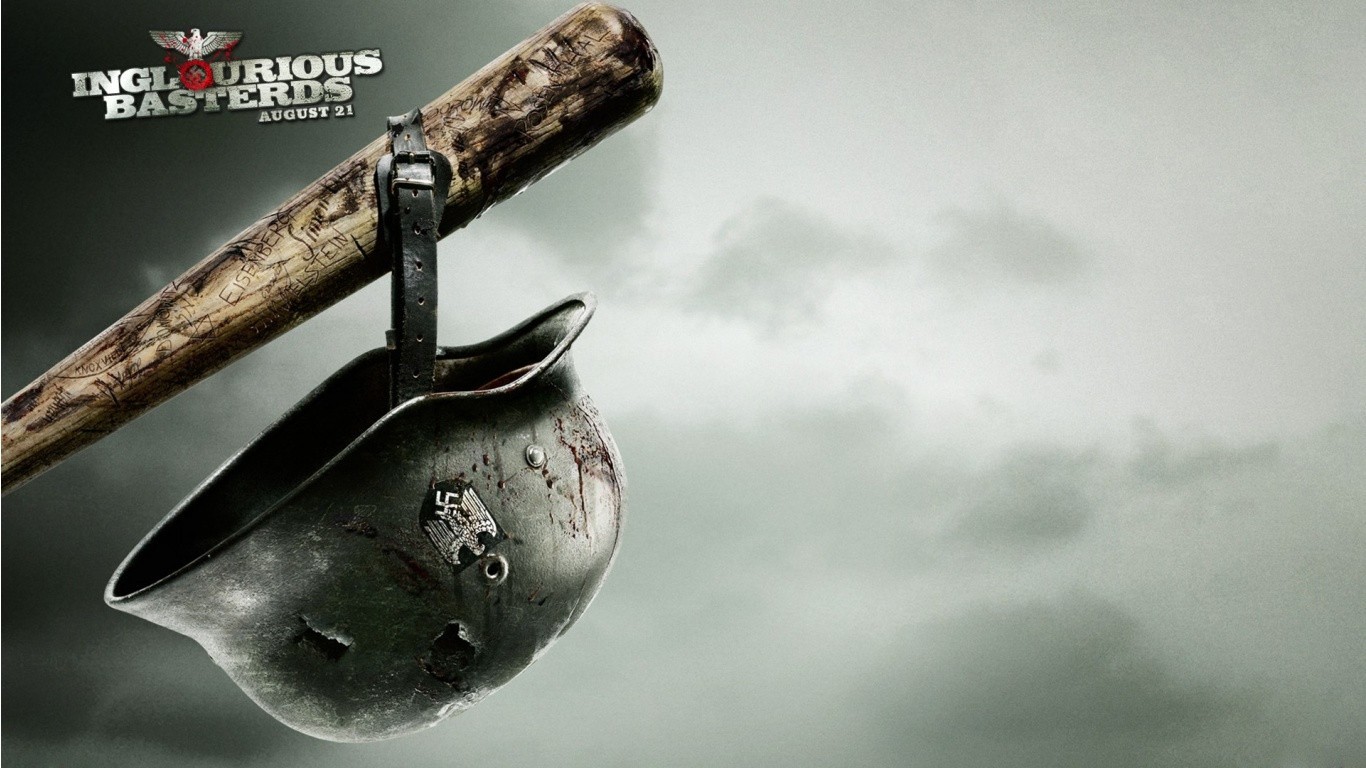 Movies Inglourious Basterds Helmet Baseball Bat 1366x768