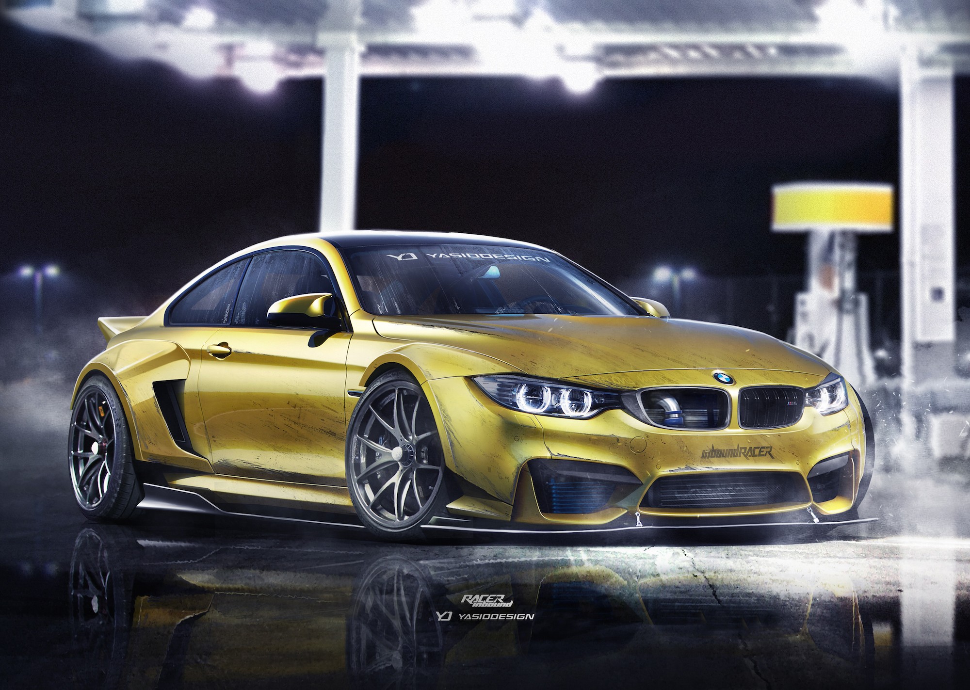 Car YASiDDESiGN Render Artwork BMW M4 BMW 2000x1423