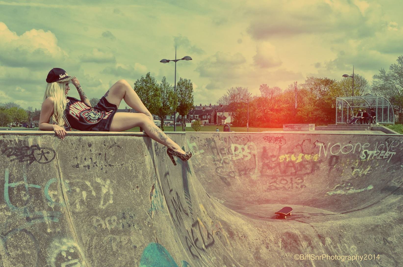 Women Skateboard Skatepark Urban Hat Tattoo 1643x1088