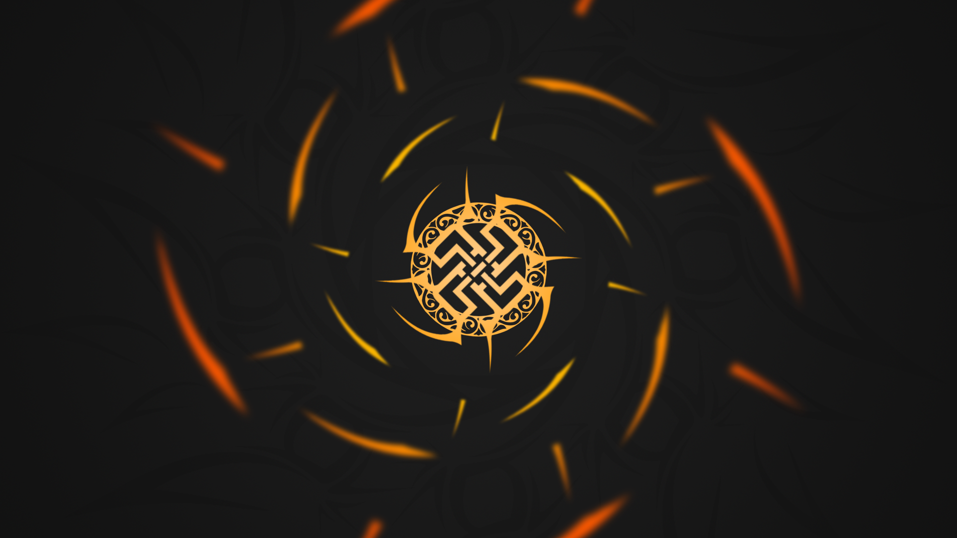 Abstract Tribal Minimalism Logo Swastika 1920x1080
