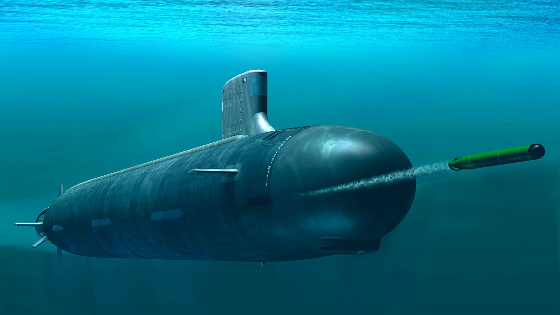 Submarine Torpedo Military Vehicle Underwater 1920x1080