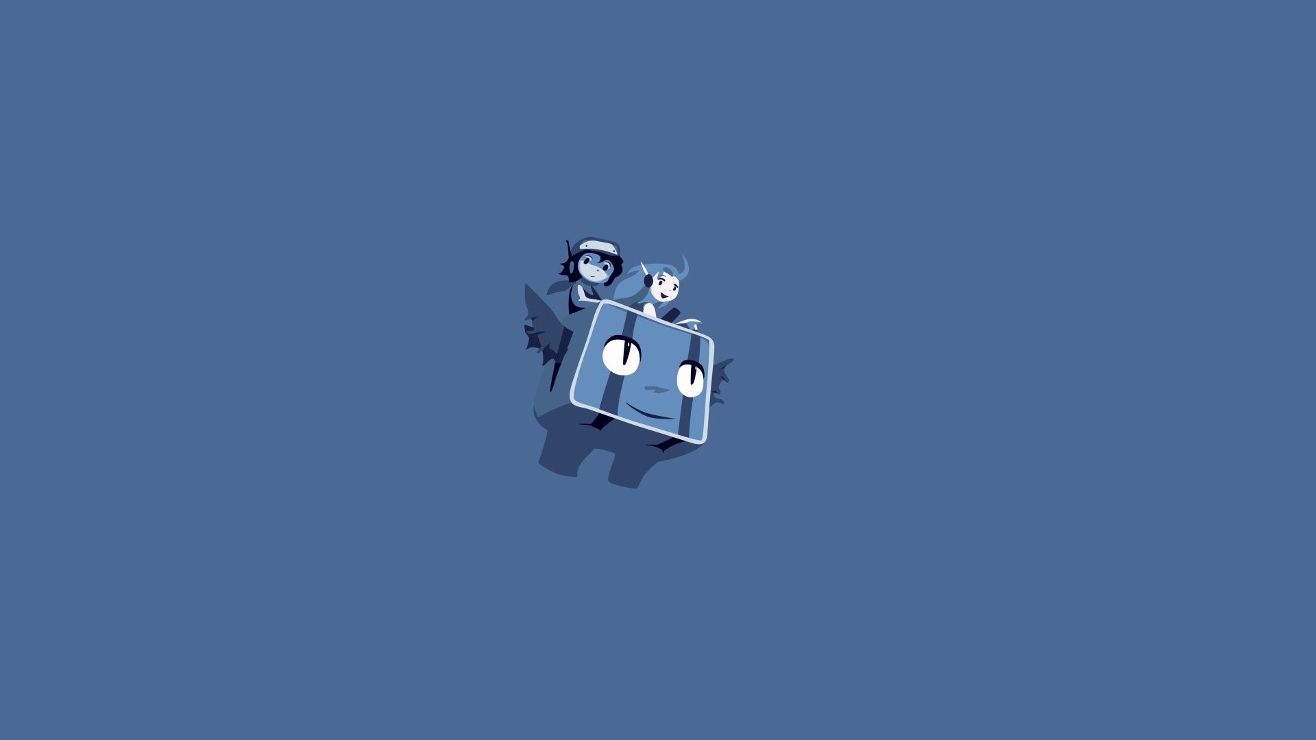 Cartoon Minimalism Cave Story Blue 1920x1080