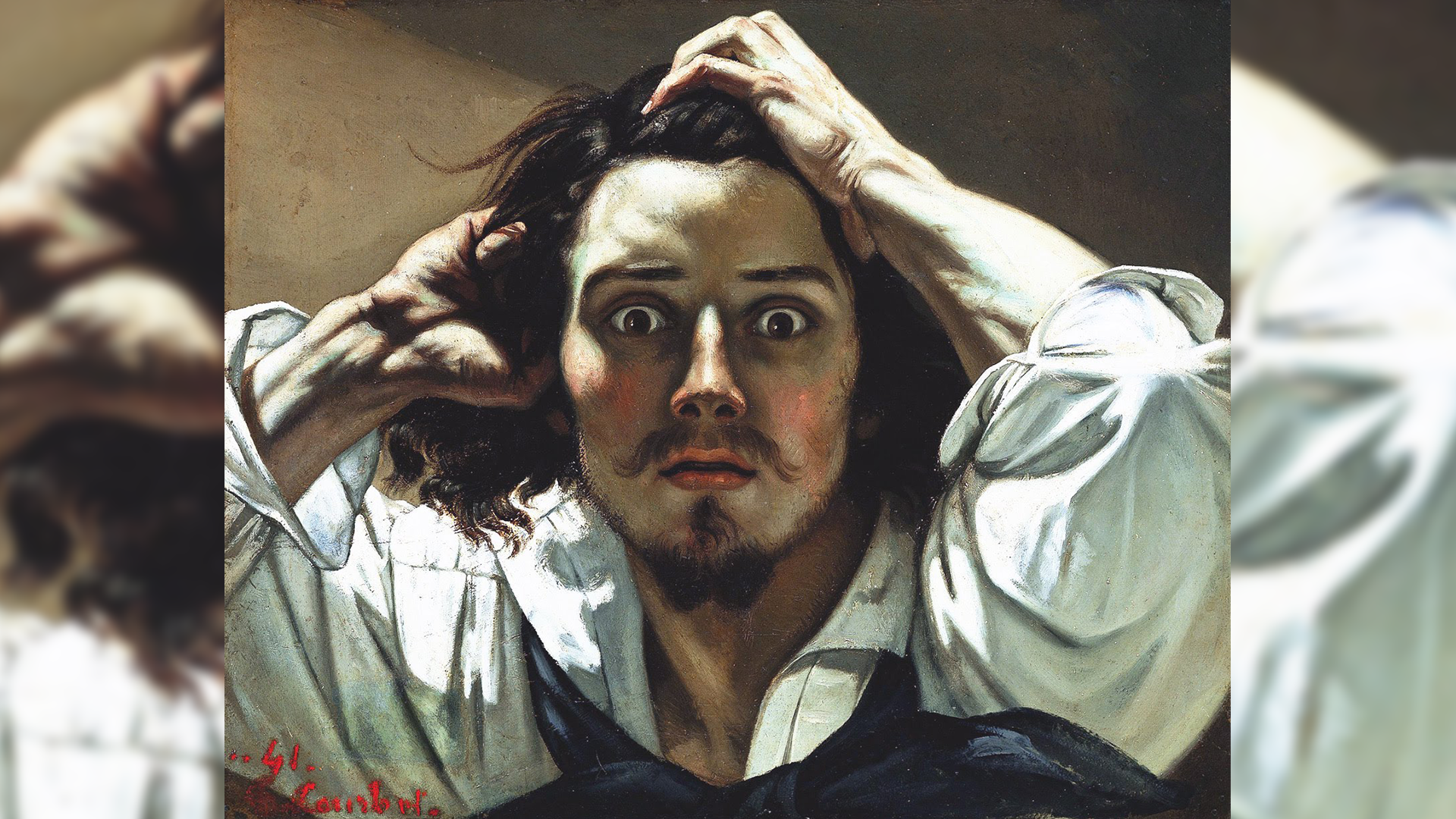 Painting Gustave Courbet Portrait Classic Art 1920x1080