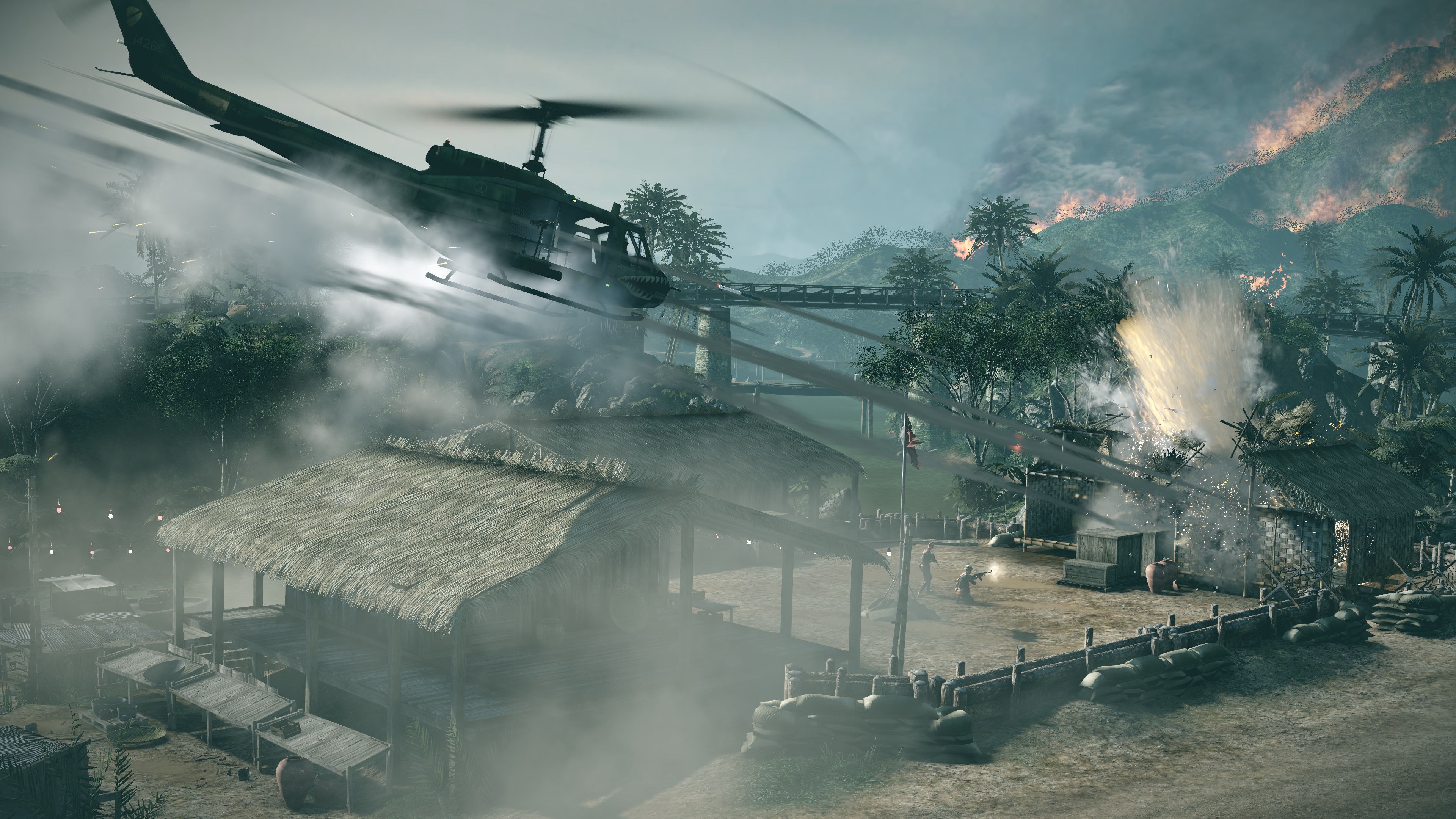 Battlefield Bad Company 2 Helicopter Attack Helicopter 3840x2160