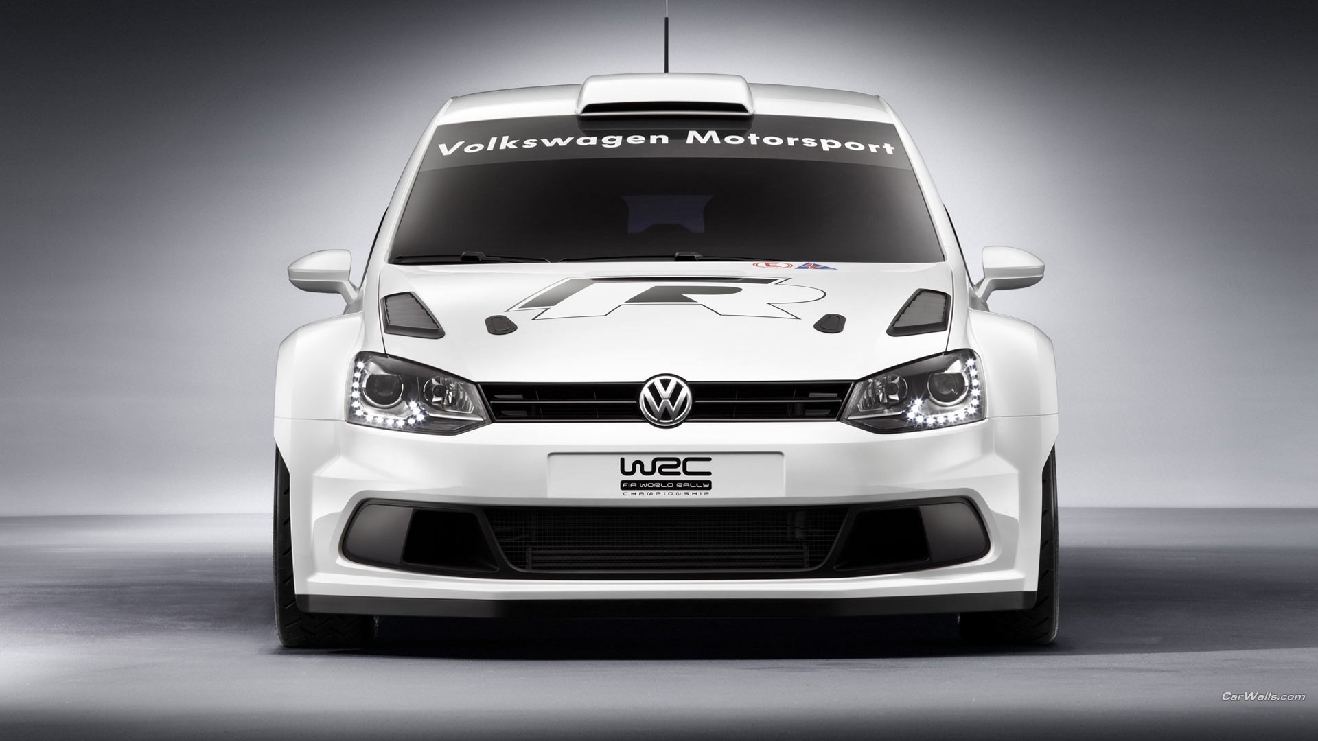 Car Volkswagen VW Polo WRC Rally Cars Frontal View 1920x1080