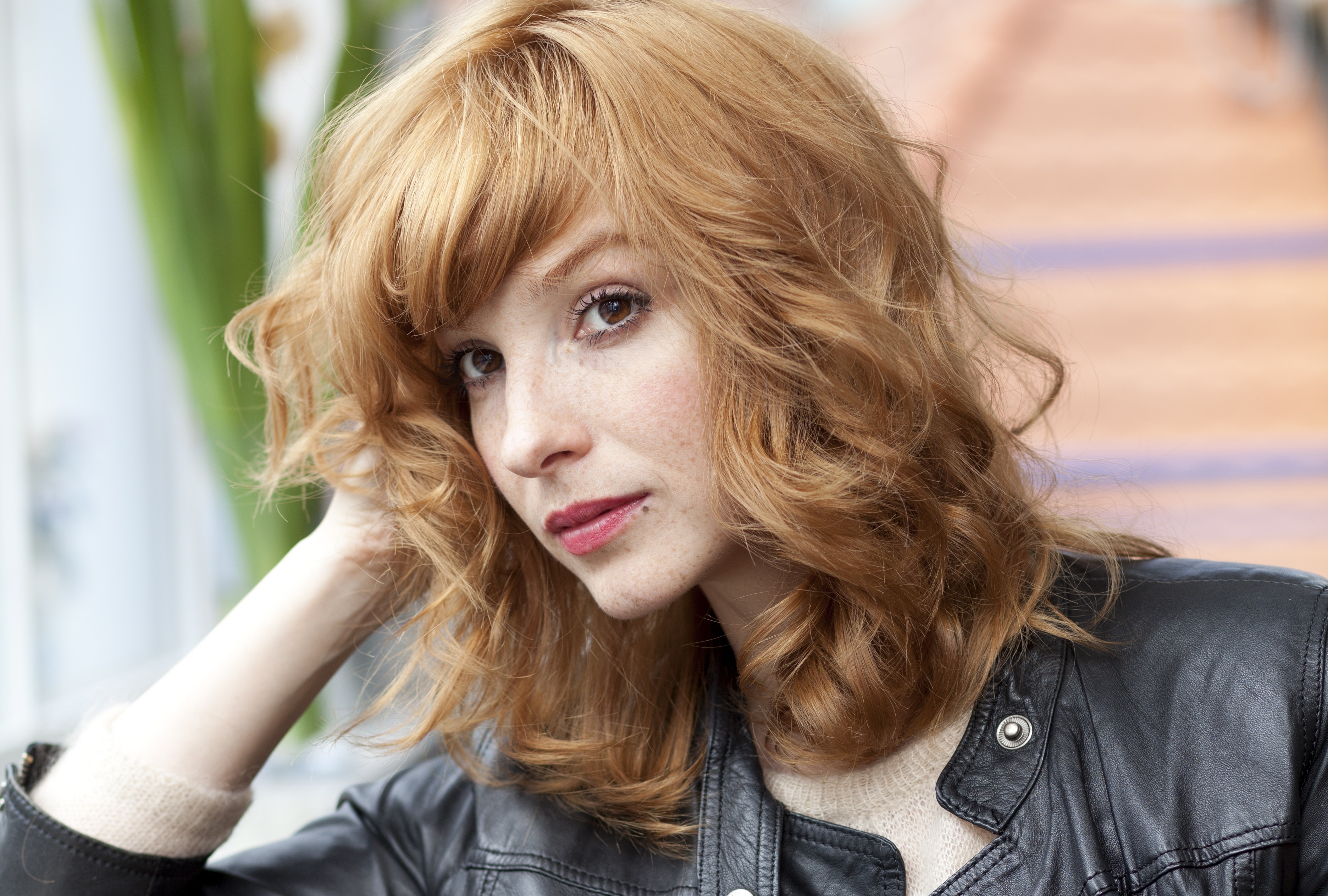 Vica Kerekes Women Redhead Face Brown Eyes Freckles 3744x2526