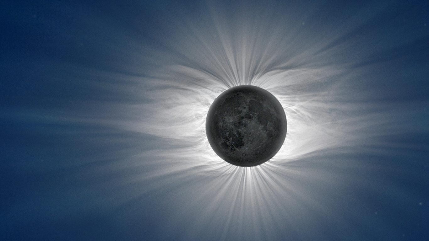 Space Moon Sun Sun Rays Solar Eclipse Indonesia Photography 1366x768