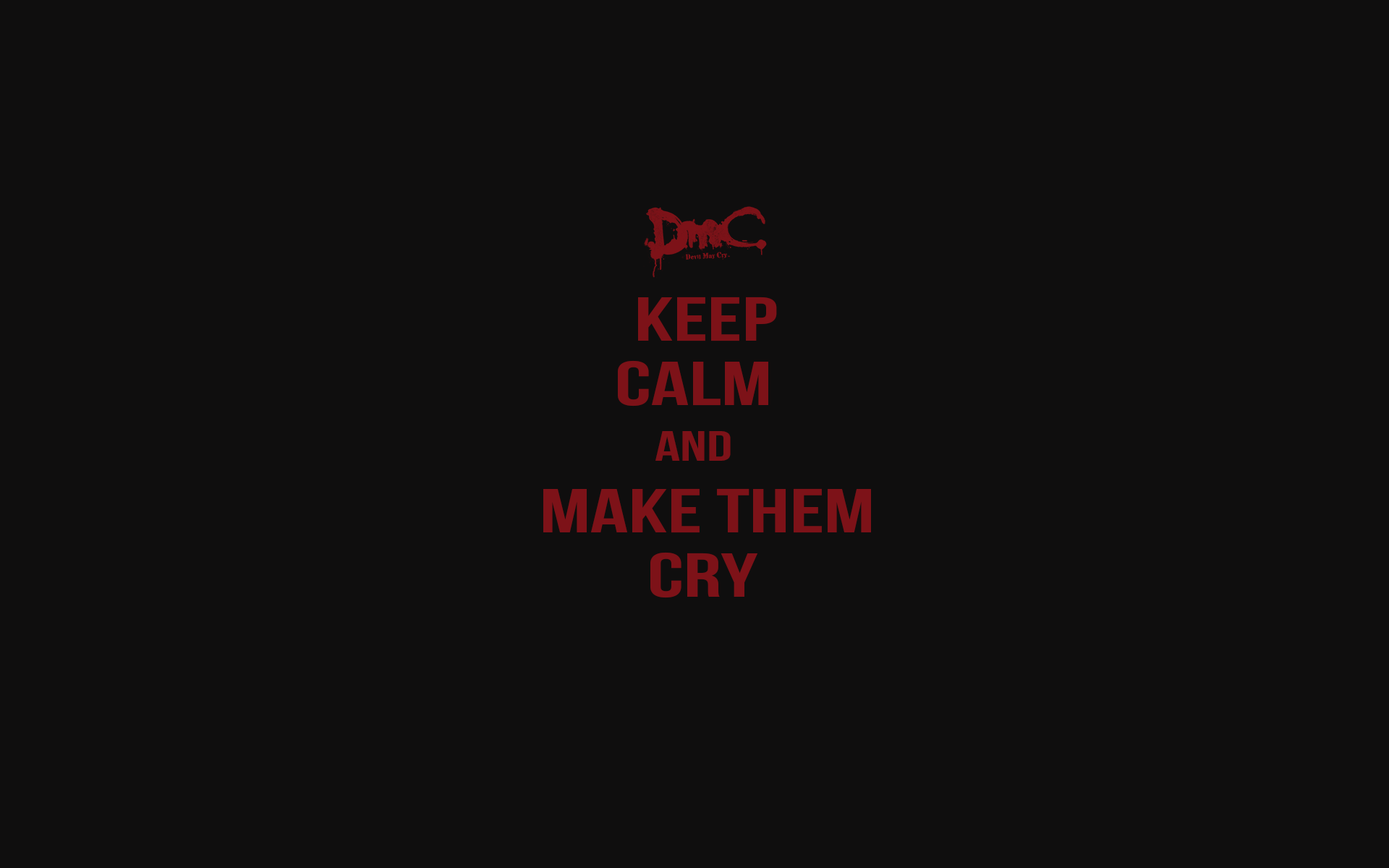 Keep Calm And Devil May Cry DmC Devil May Cry Video Games Minimalism 1920x1200