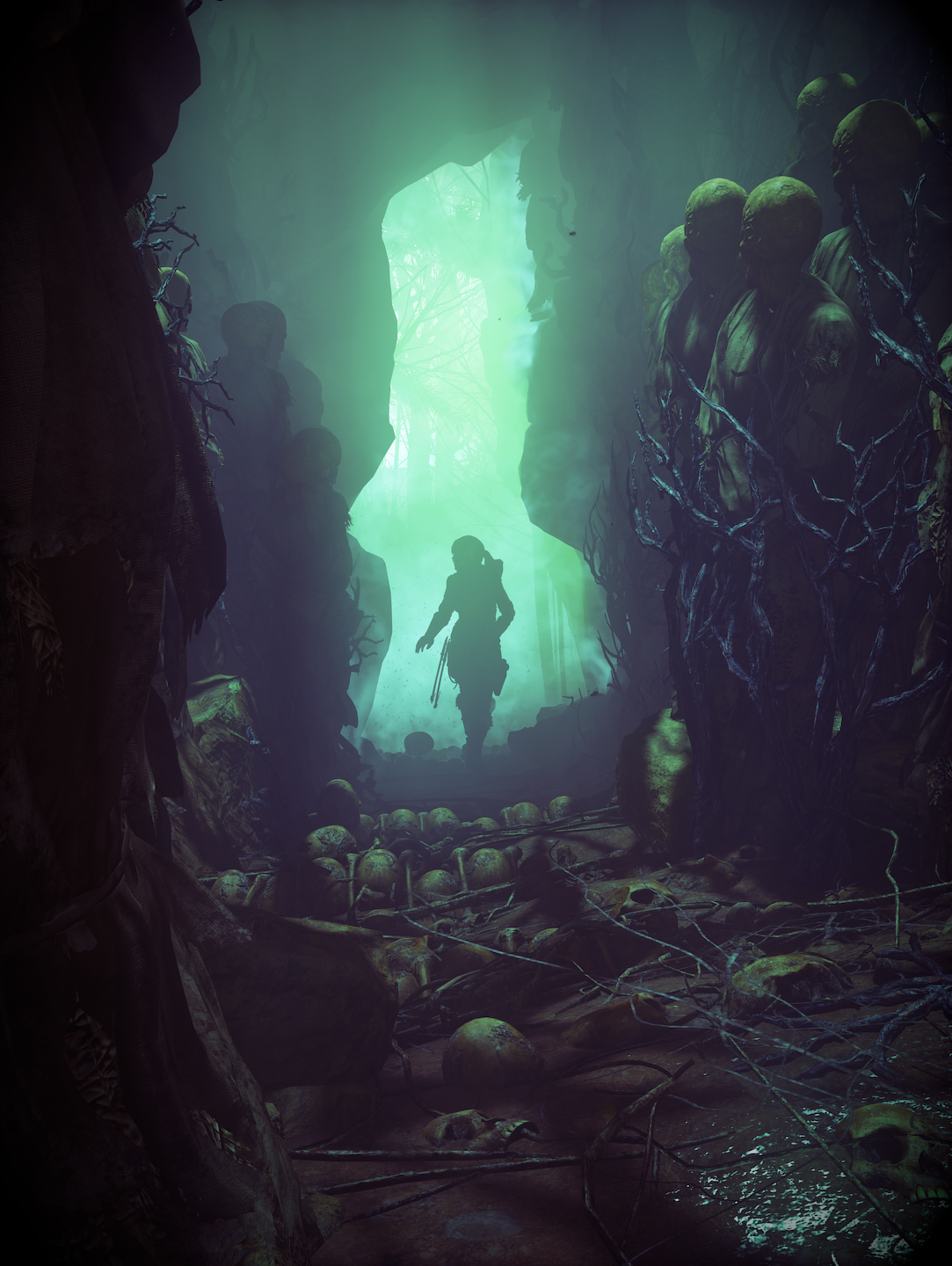 Lara Croft Tomb Raider Rise Of The Tomb Raider Green Portrait Display Vertical Artwork 1083x1440