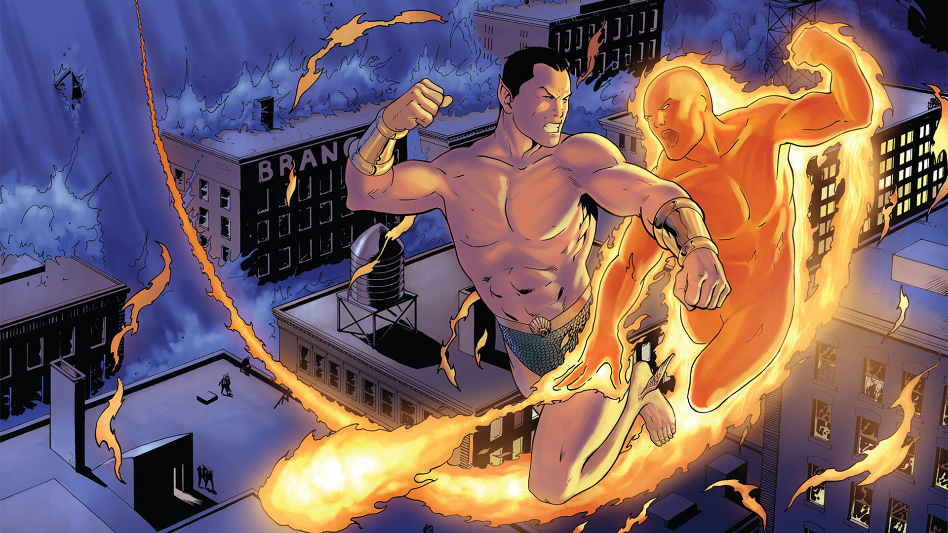 Human Torch Marvel Comics Fantastic Four Marvel Comics Namor The Sub Mariner Johnny Storm 1920x1080
