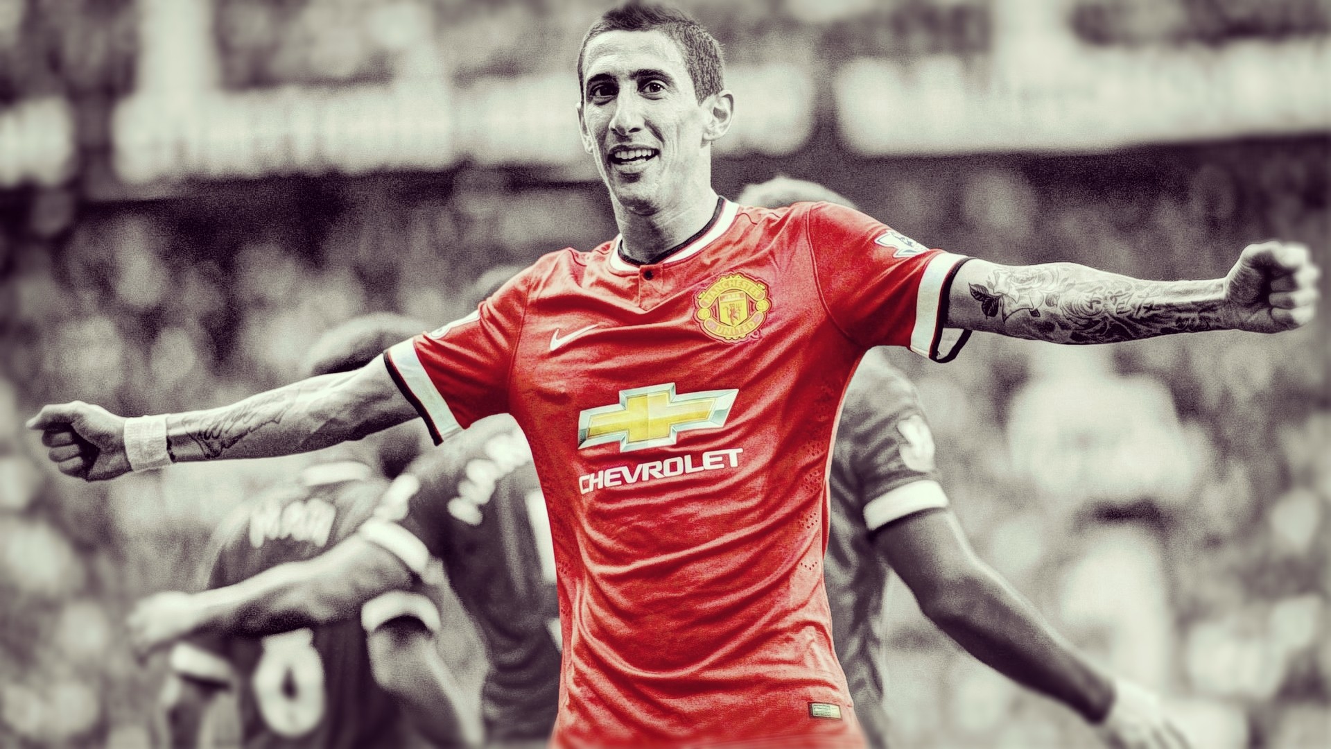 Angel Di Maria Soccer HDR Manchester United 1920x1080