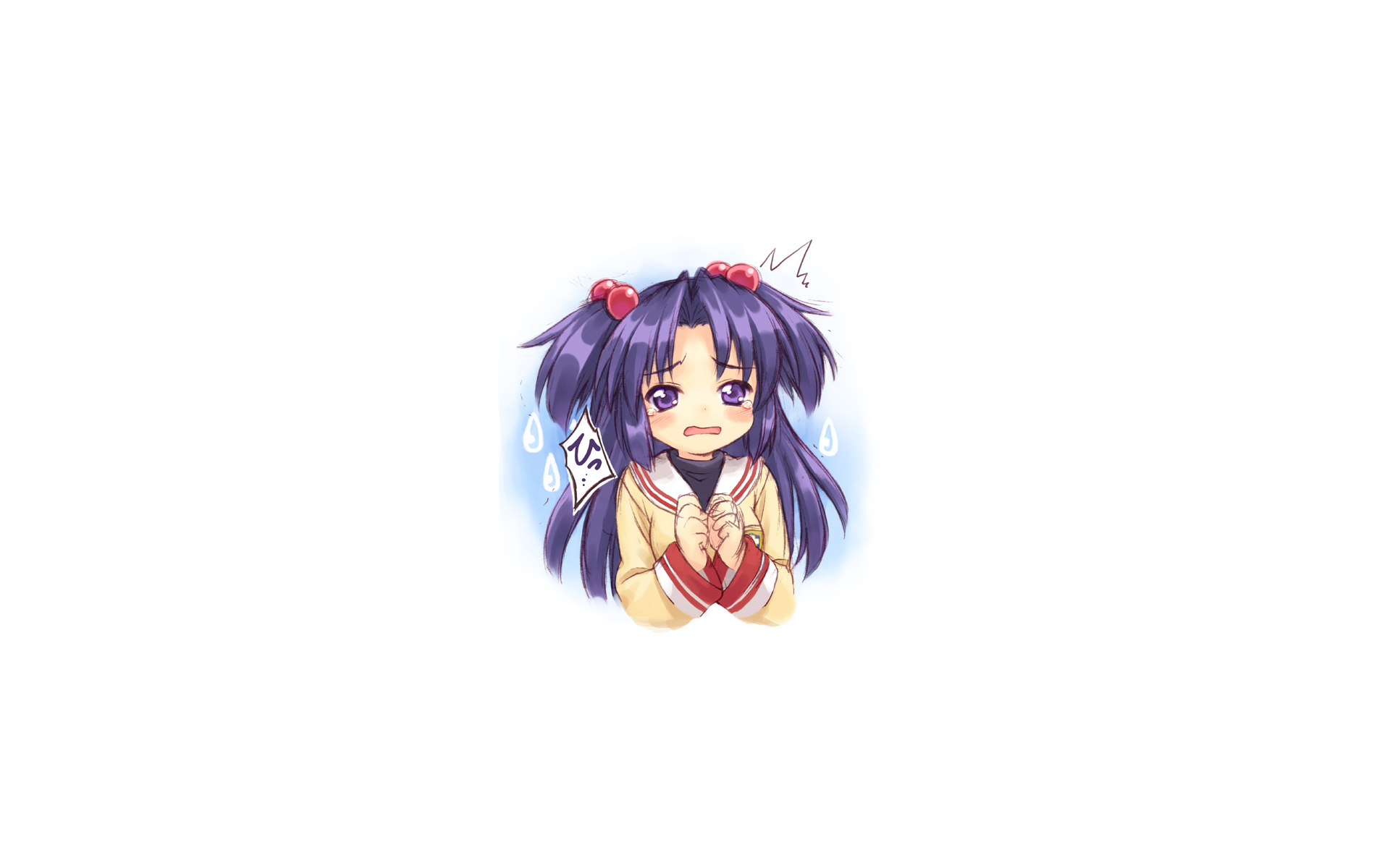 Ichinose Kotomi Clannad Purple Hair School Uniform Purple Eyes Anime Girls Anime 1920x1200