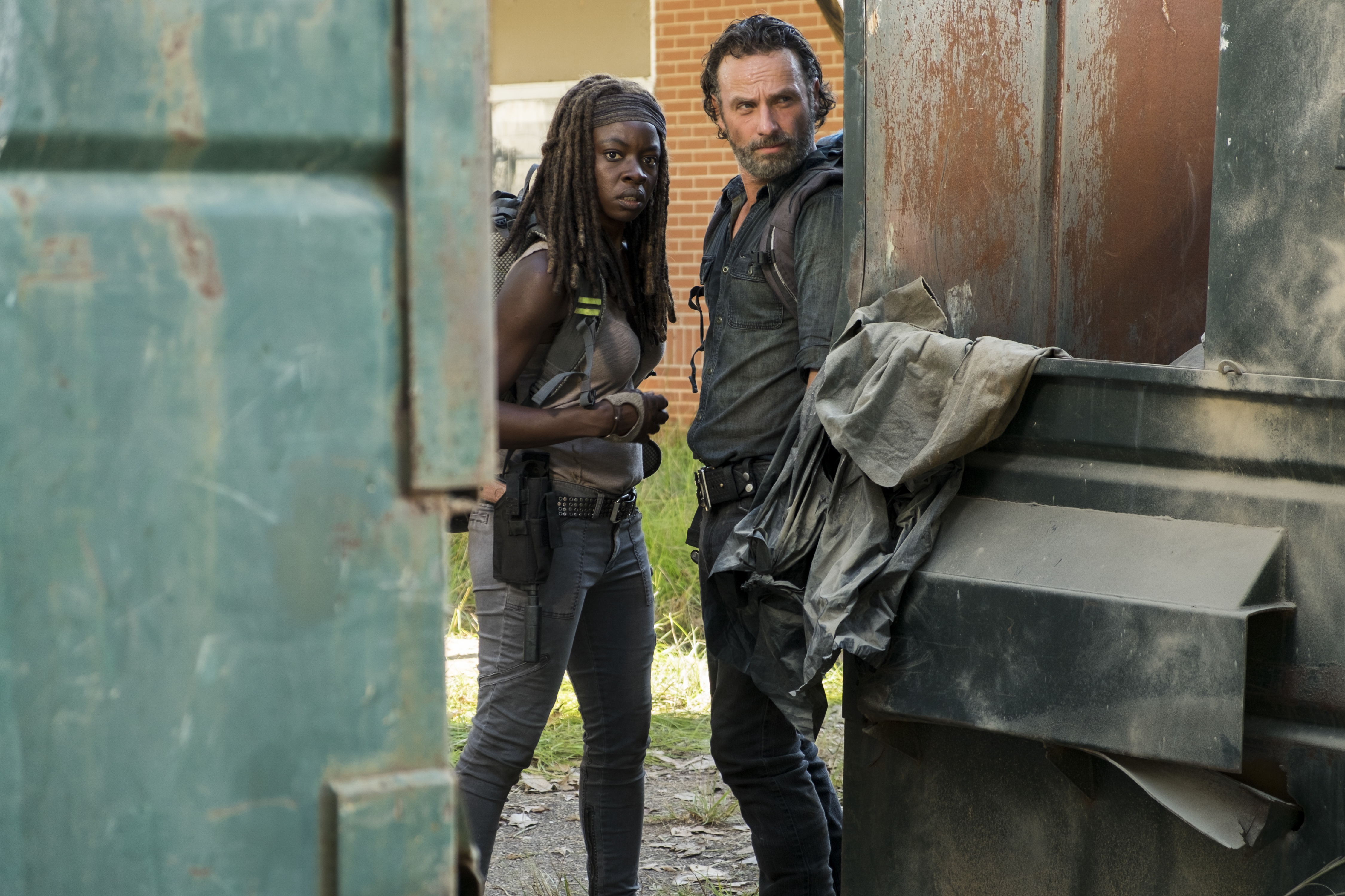 Andrew Lincoln Danai Gurira Michonne The Walking Dead Rick Grimes The Walking Dead 4500x3000