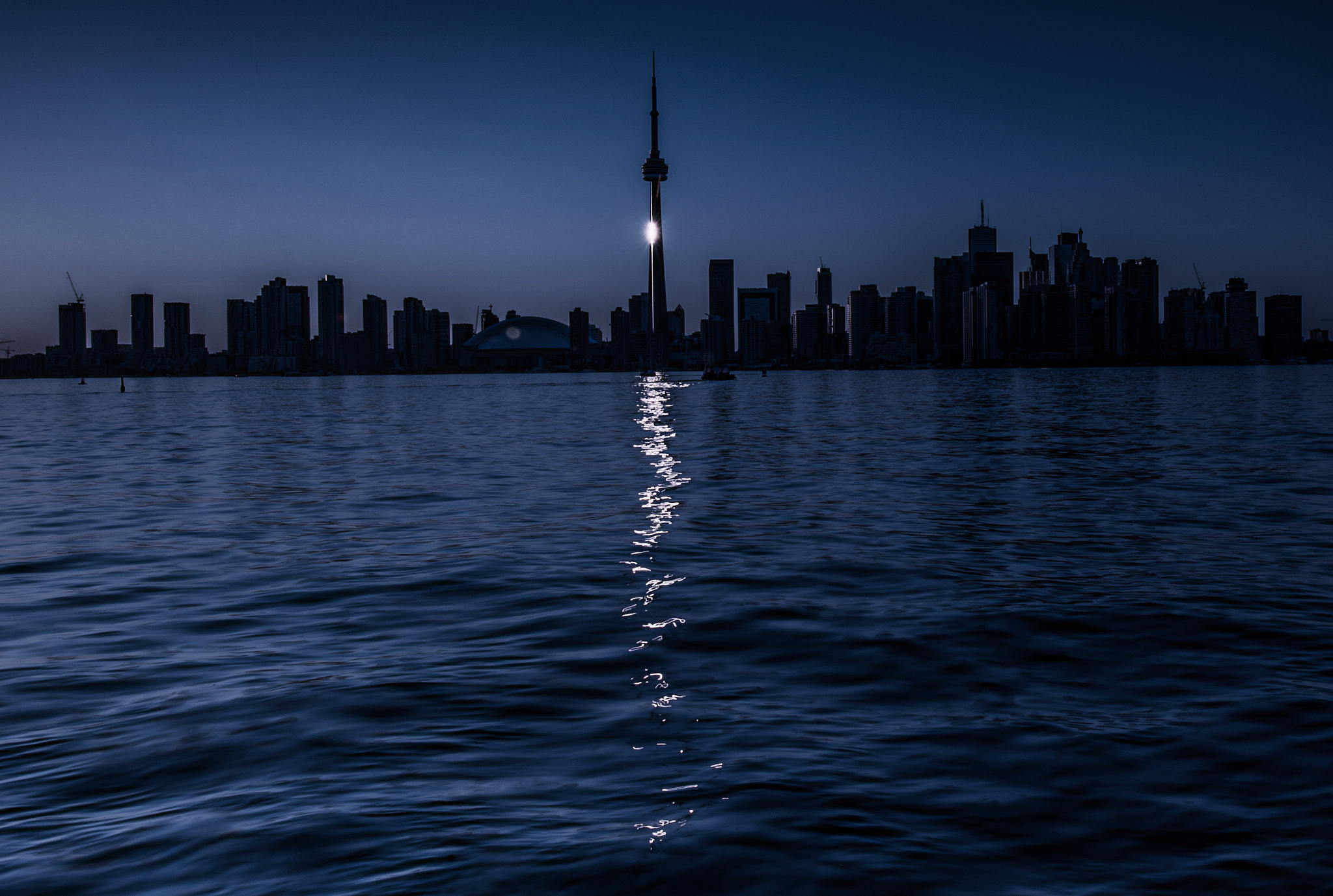 Building Canada City Night Reflection Skyscraper Toronto Water 2048x1377