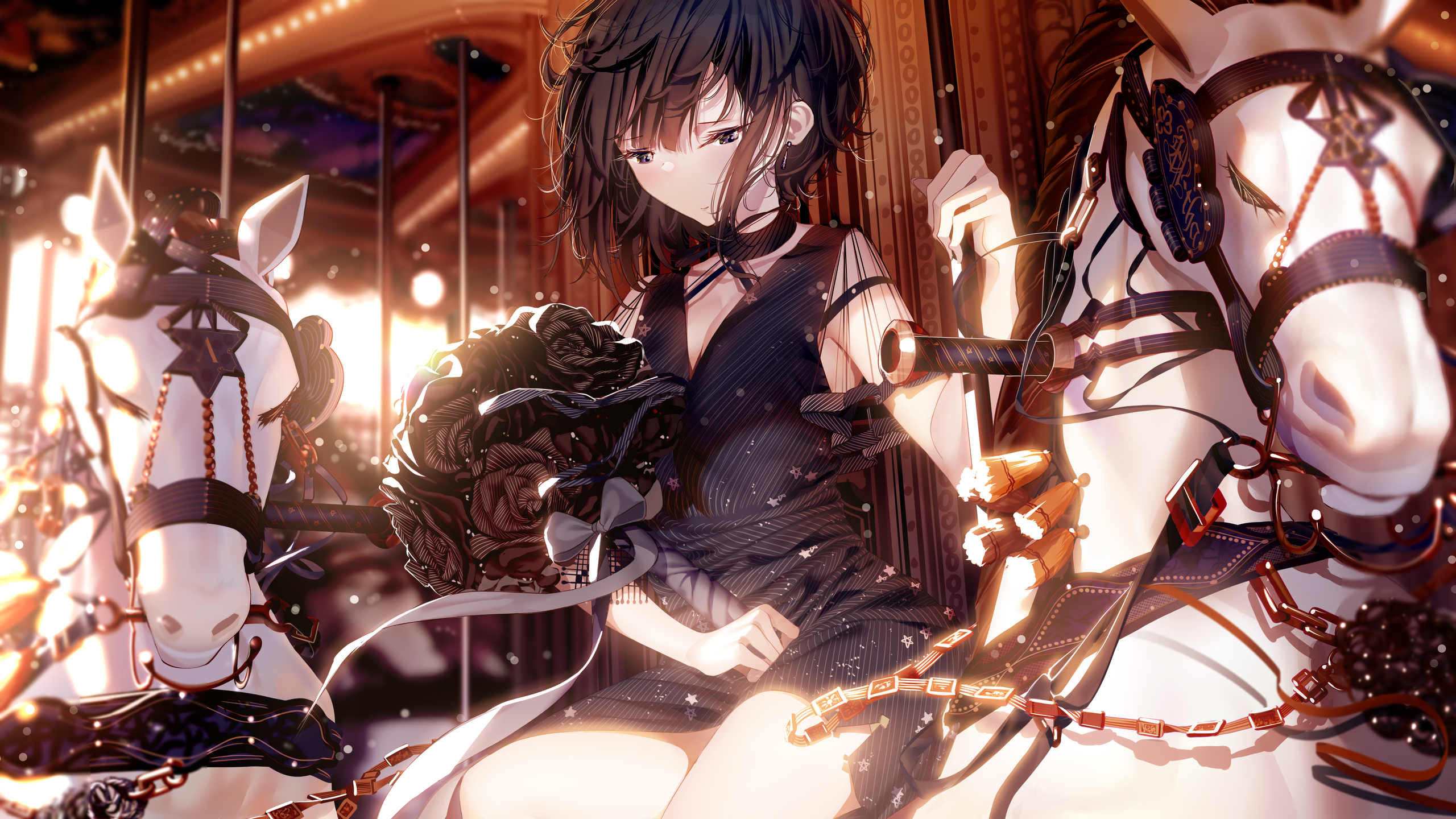 Anime Girls Anime Digital Original Characters Carousel Atha 2560x1440