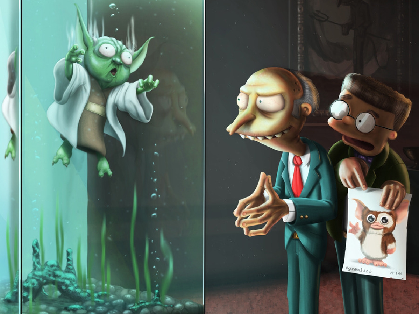 Montgomery Burns The Simpsons Waylon Smithers 1440x1080