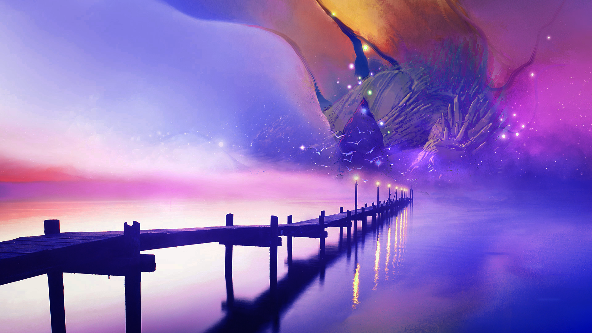 Lake Landscape Dragon Galaxy Sky Mirror How To Train Your Dragon How To Train Your Dragon 2 Digital  1920x1080