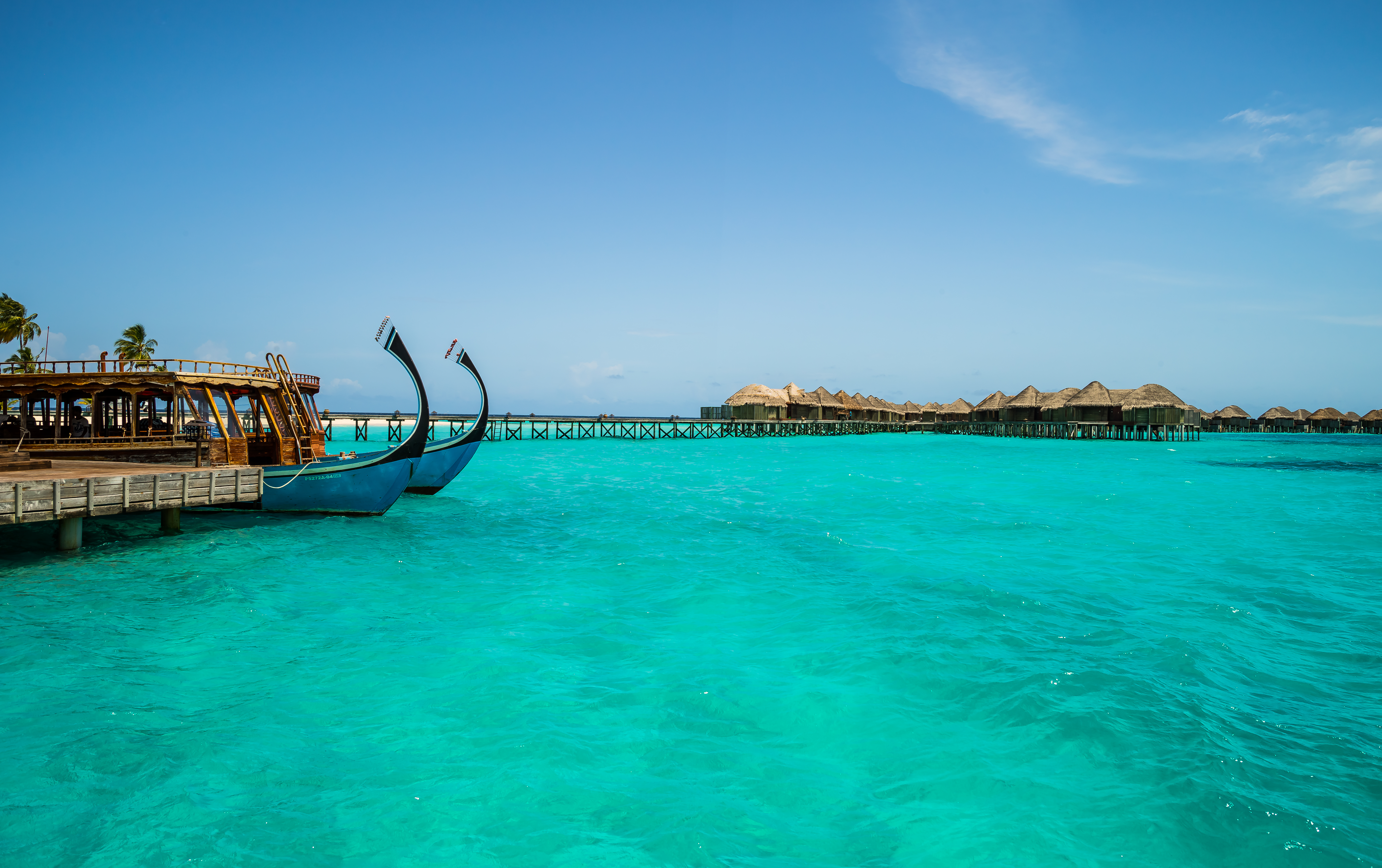 Boat Constance Halaveli Resort Hotel Lagoon Maldives Pier Resort Sea Seaside Tropics 7087x4453