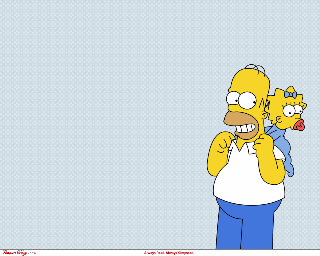Homer Simpson Maggie Simpson The Simpsons 1280x1024