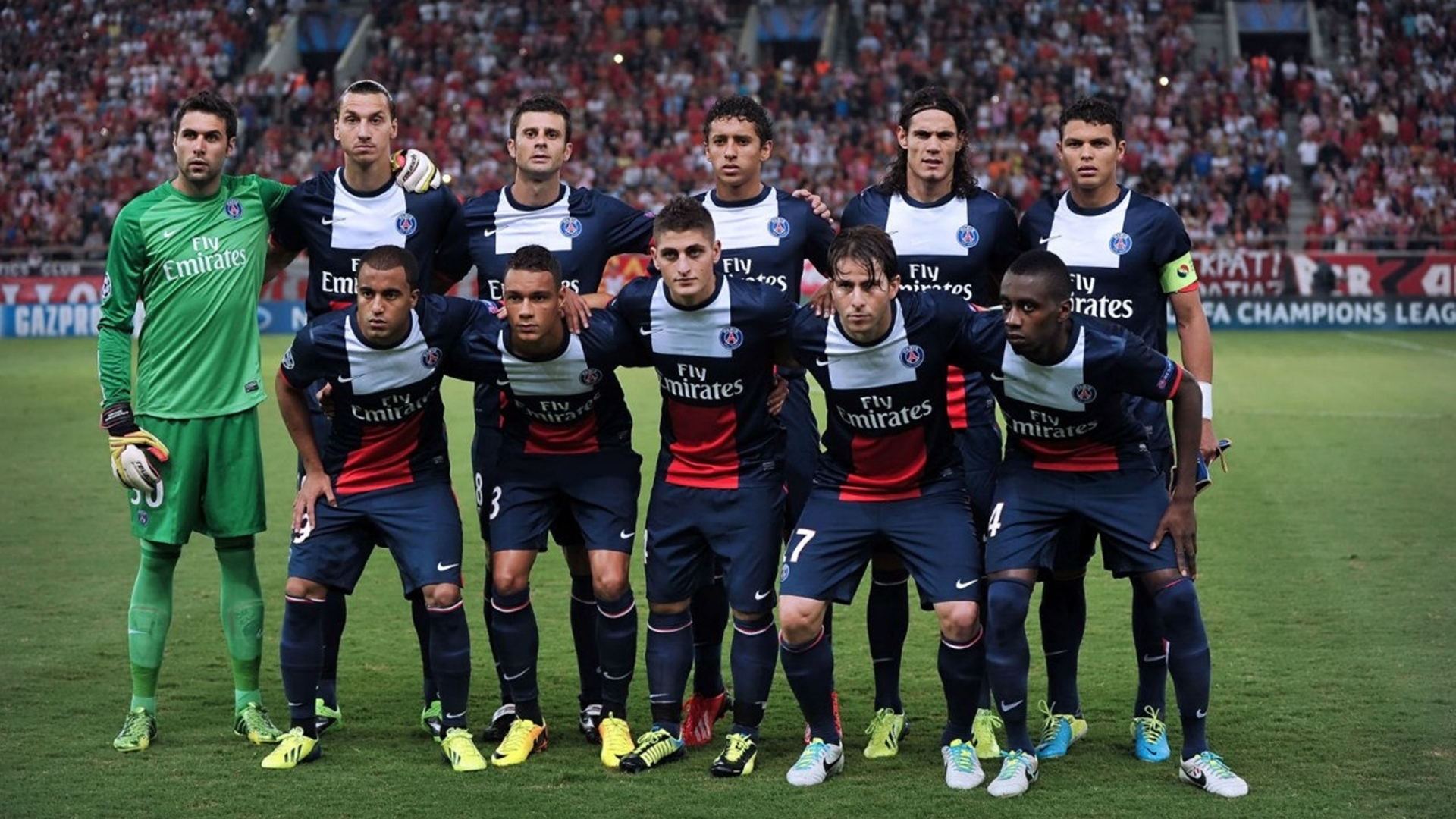 Blaise Matuidi Edinson Cavani Marco Verratti Psg Paris Saint Germain F C Salvatore Sirigu Thiago Mot 1920x1080