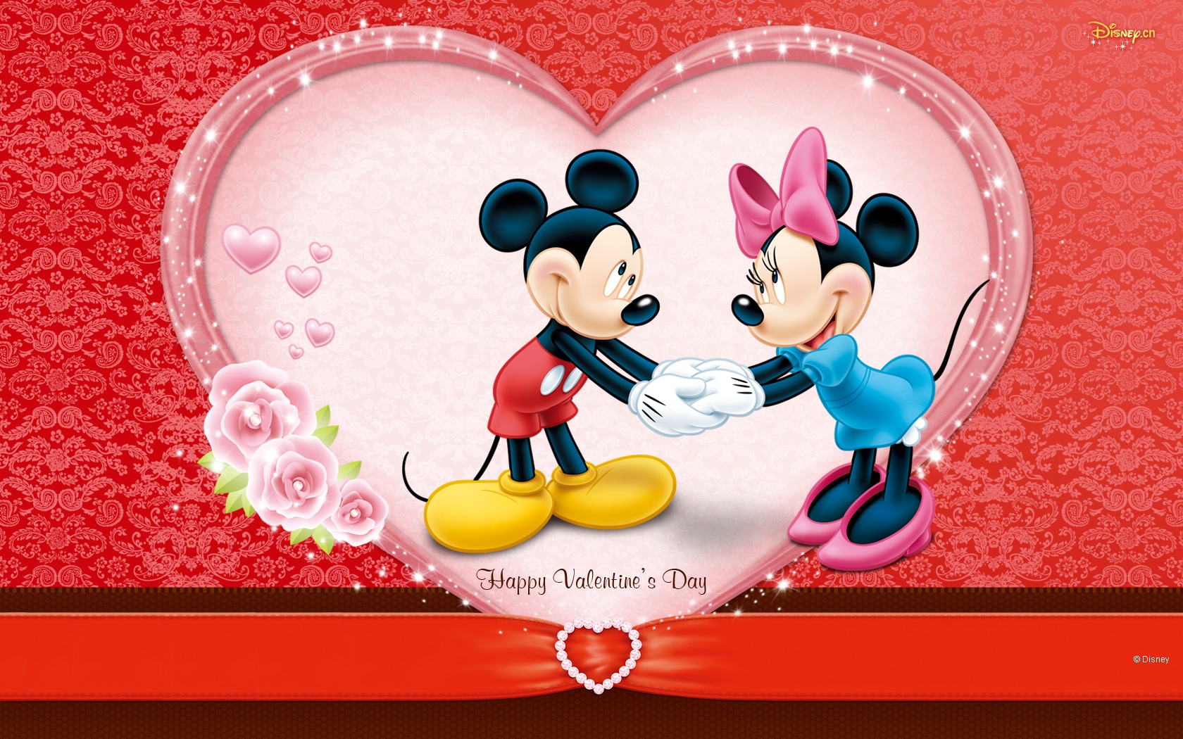 Cartoon Disney Heart Holiday Love Mickey Mouse Minnie Mouse Valentine 039 S Day 1680x1050