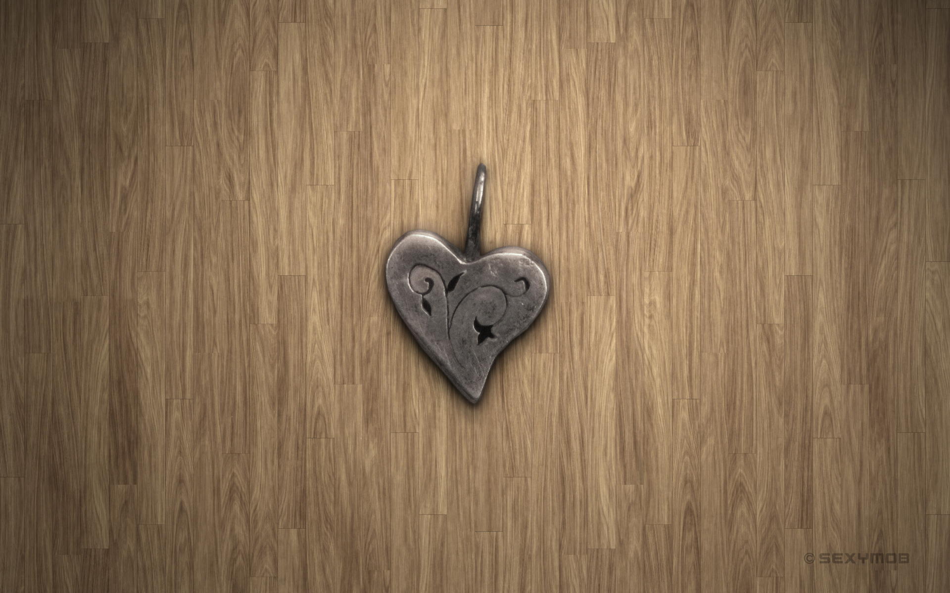 Heart Love Pendent Romantic Silver Simple 1920x1200