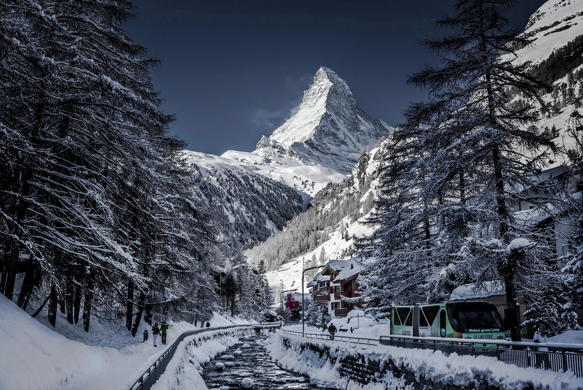 Landscape Matterhorn Peak Switzerland Winter Wallpaper -  Resolution:1920x1284 - ID:954050 