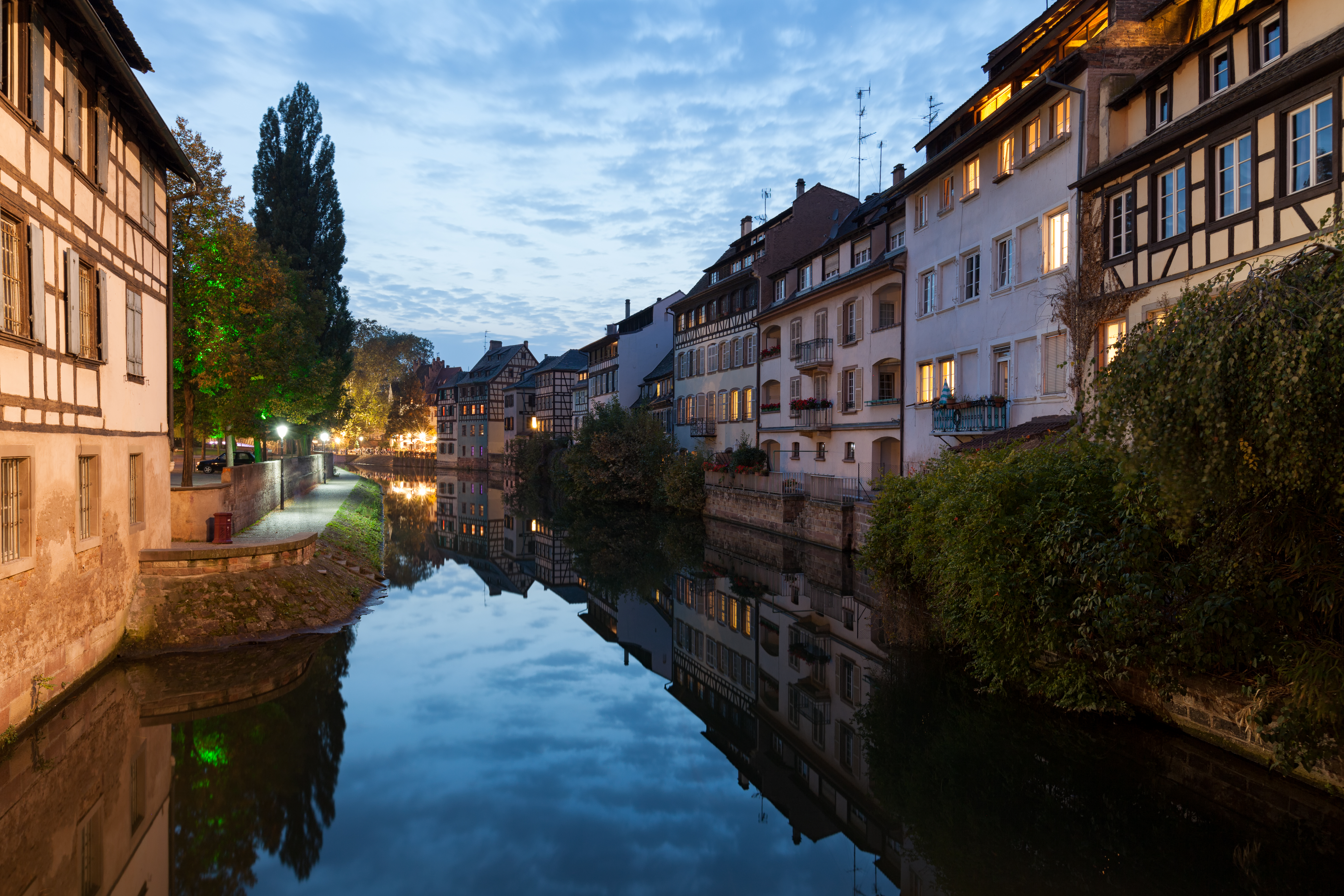 Alsace Canal France Reflection Strasbourg 5616x3744