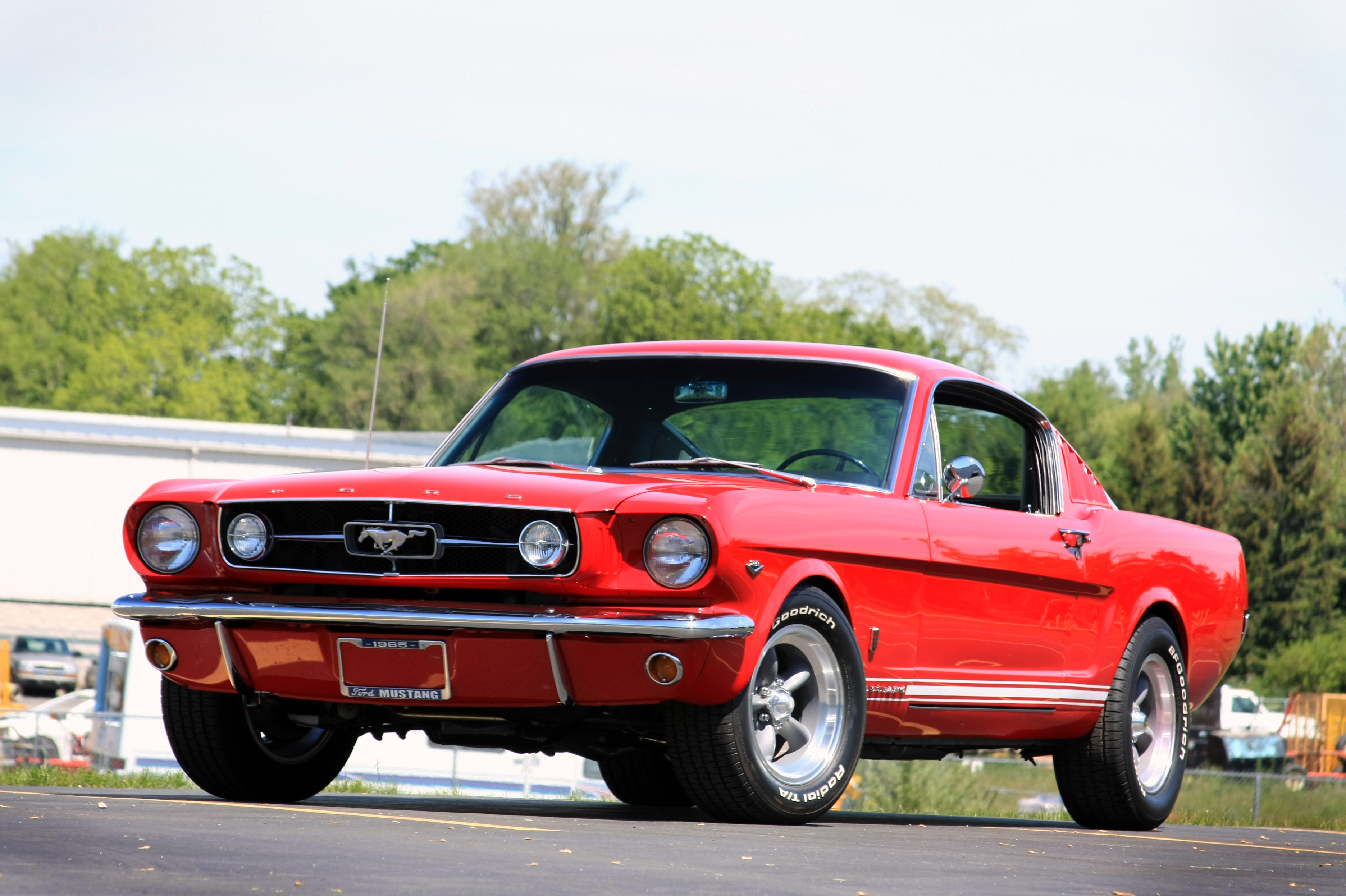Fastback Ford Ford Mustang Muscle Car Red Car 3743x2493
