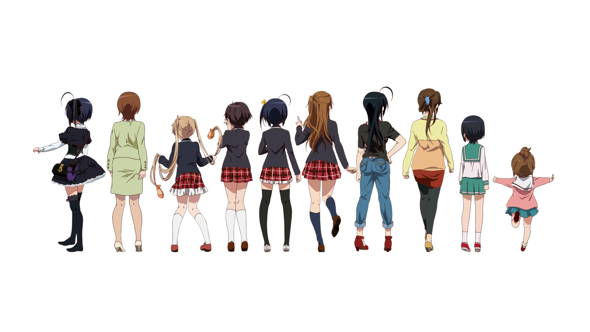 Anime Dress Girl Jeans Love Chunibyo Amp Other Delusions Rikka Takanashi Skirt Socks Thigh Highs 1920x1080