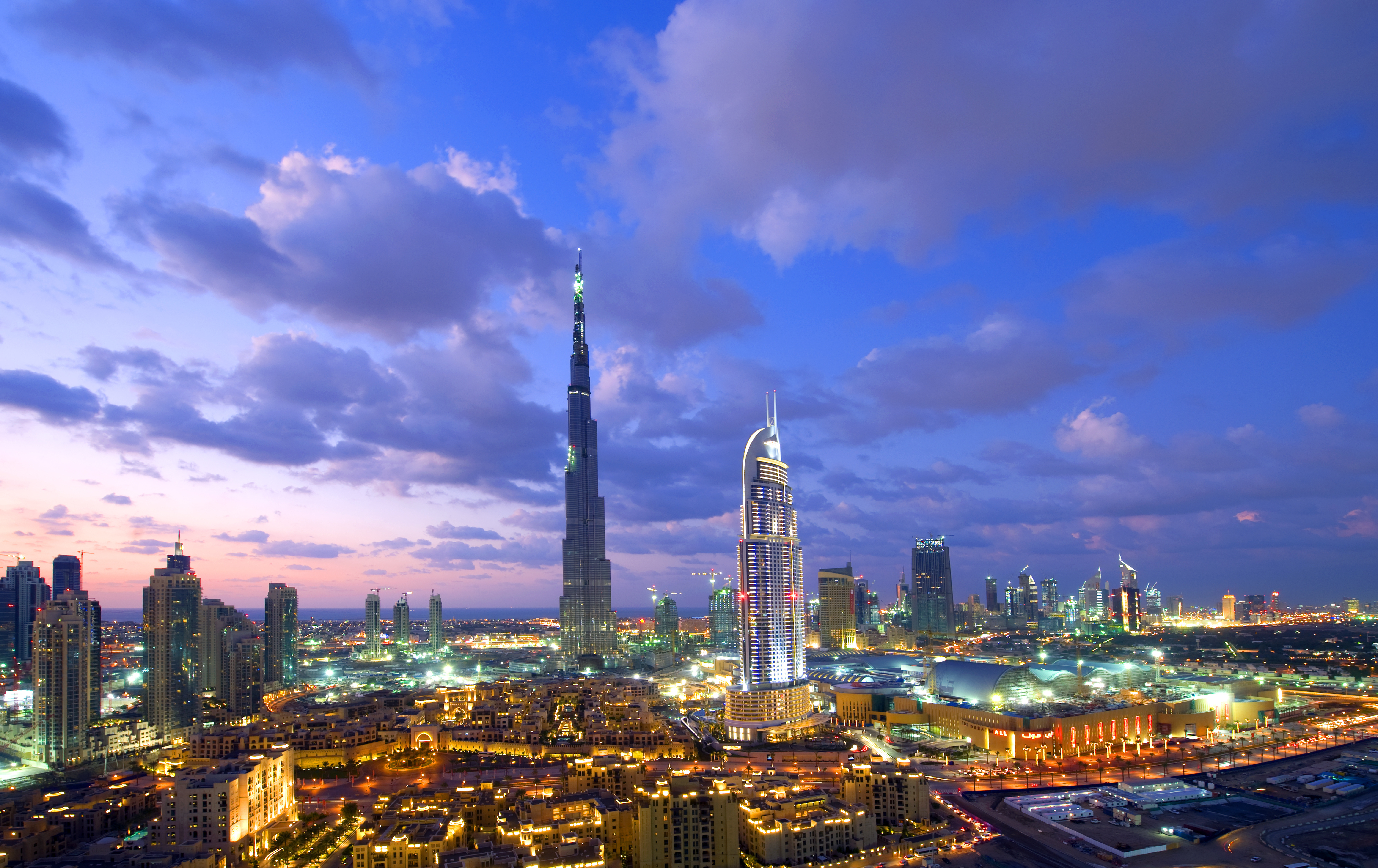 Burj Khalifa City Cloud Dubai Sky 6013x3789