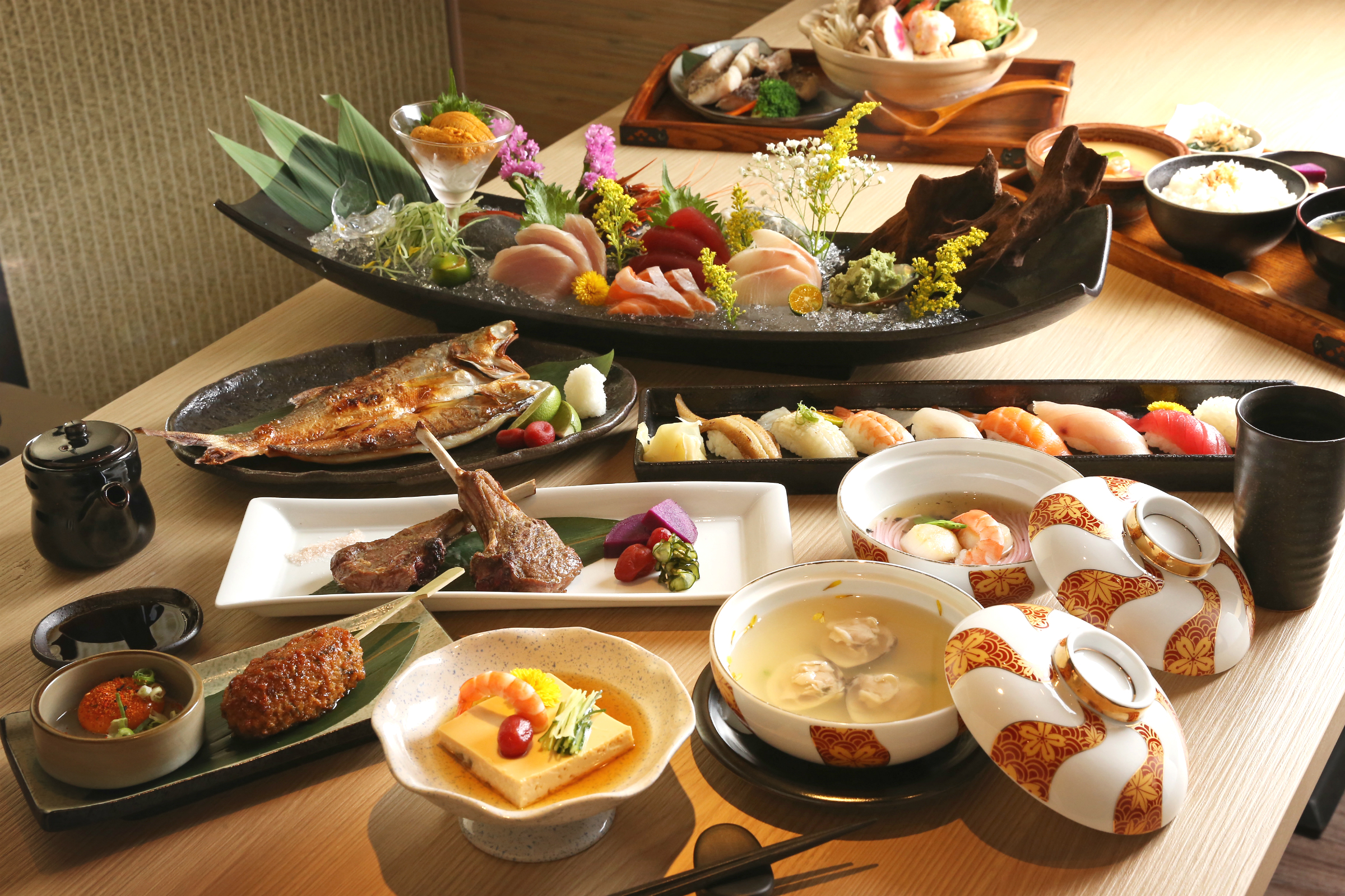 Fish Japanese Food Meal Meat Rice Seafood Soup Sushi Tofu 2400x1600