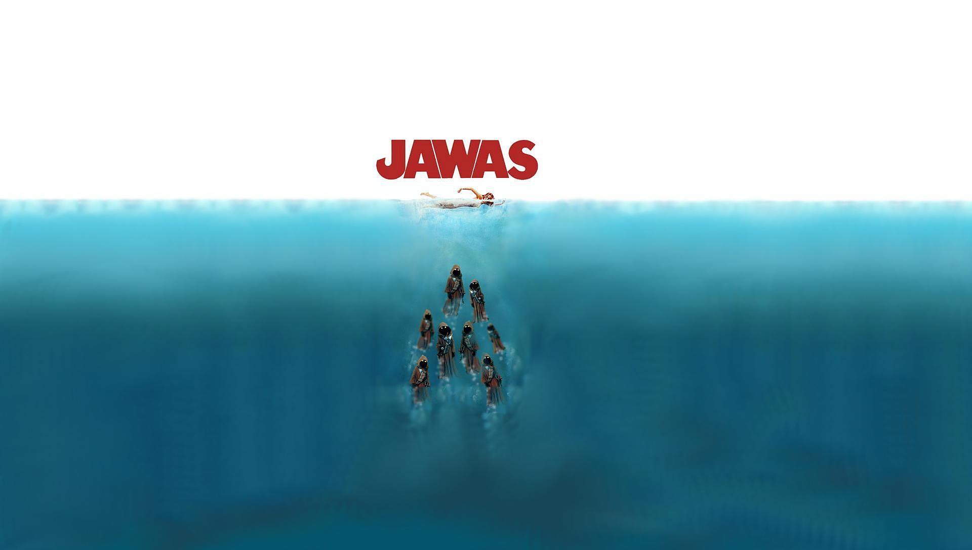 Humor Jawas Star Wars Jaws Ocean Star Wars Underwater 1920x1088