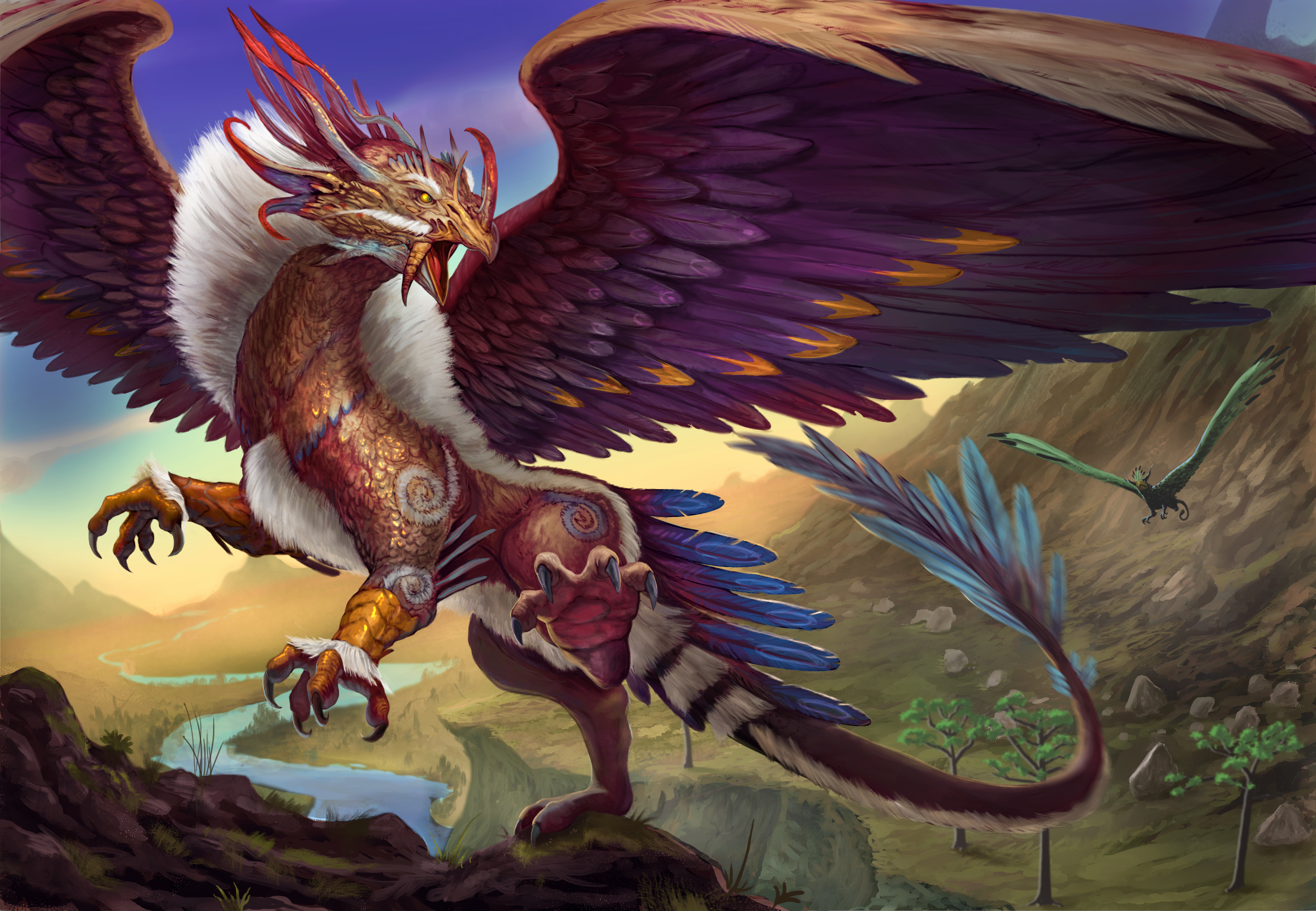Griffin Mythlogical Creature Wings 3200x2215