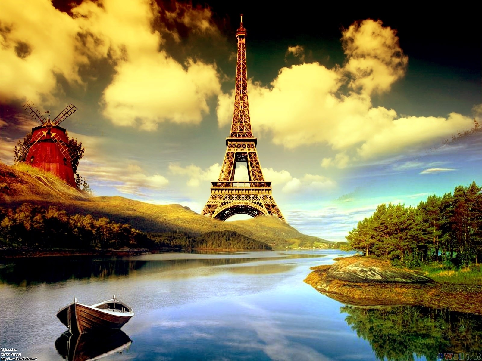 Eiffel Tower France Monument Paris Scenic 1600x1200