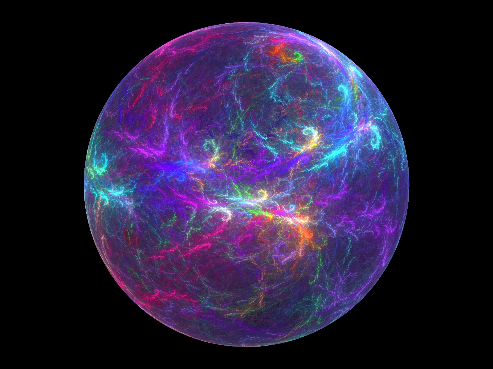 3d Abstract Colorful Colors Sphere 1600x1200