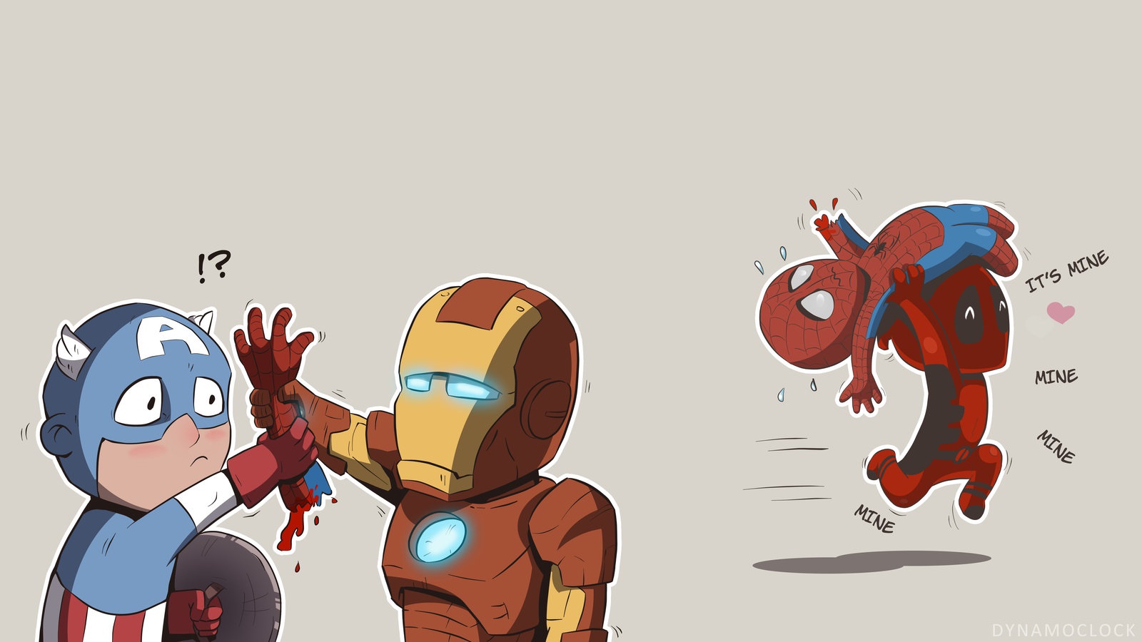 Captain America Deadpool Iron Man Spider Man Wallpaper -  Resolution:1600x900 - ID:998205 