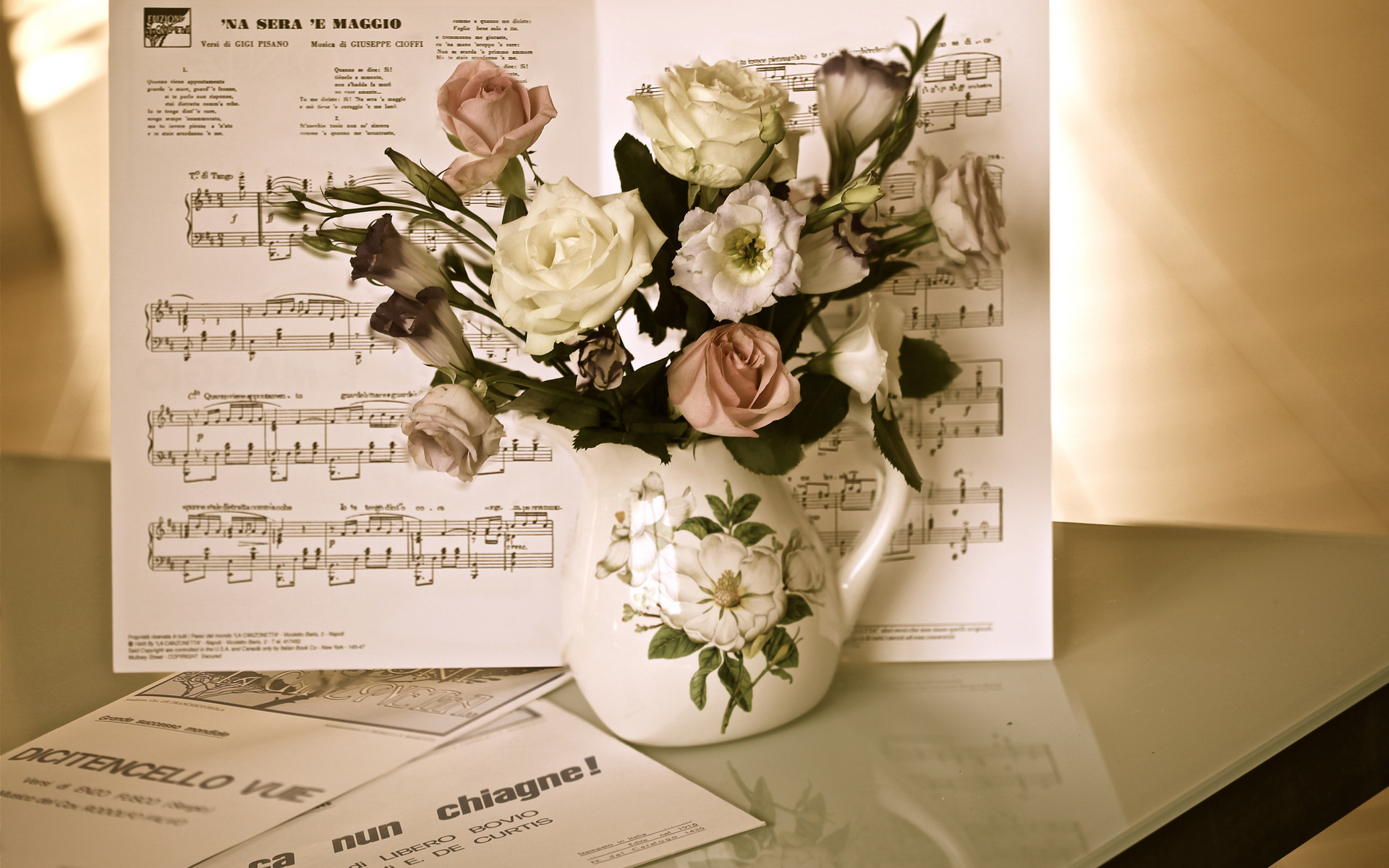 Flower Music Sheet Music 1920x1200