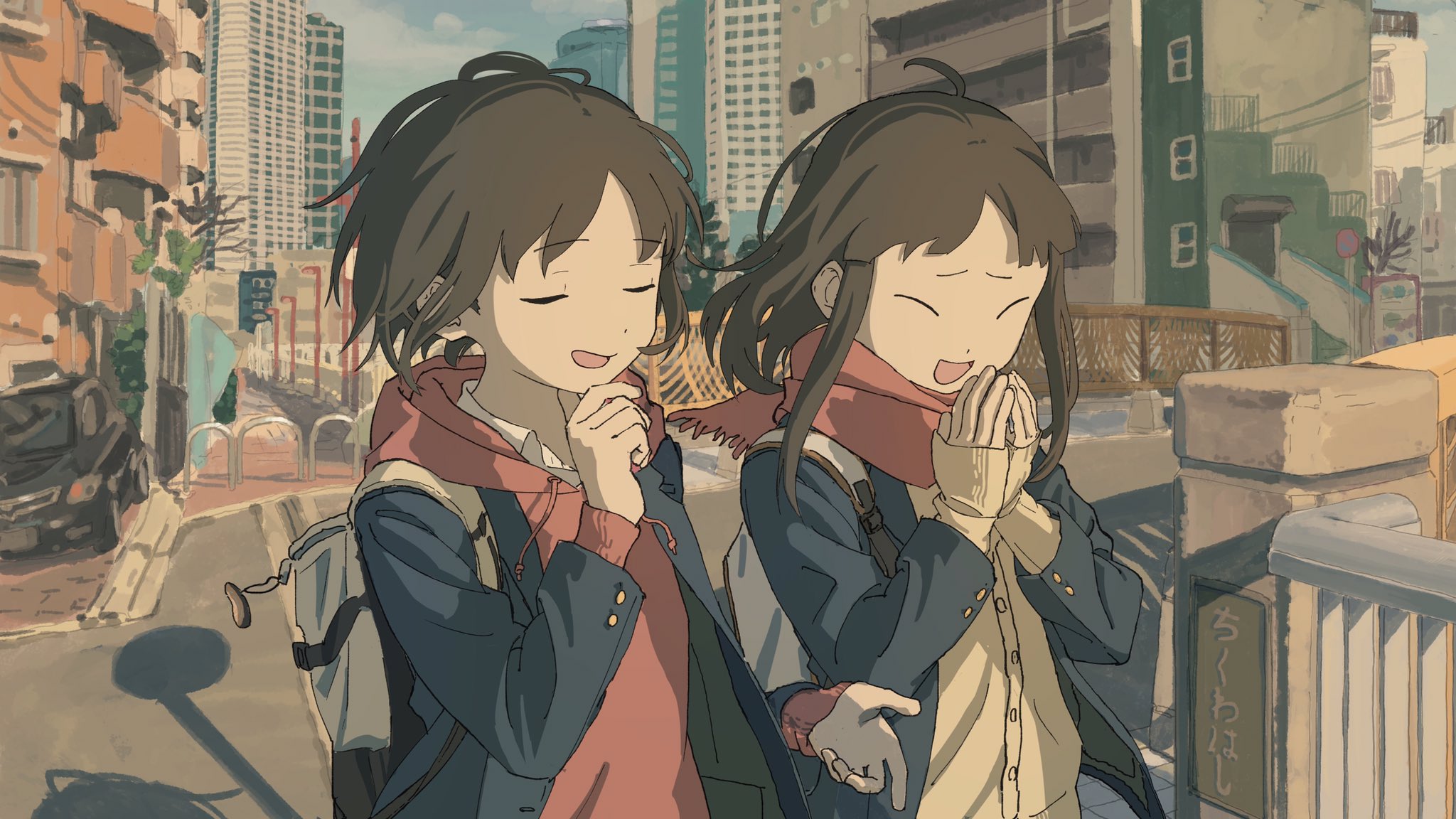 Anime Anime Girls School Uniform Original Characters Moescape 2048x1152