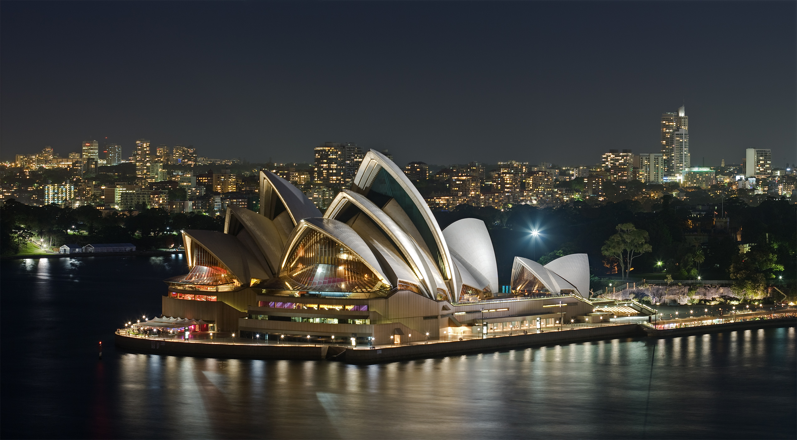 Australia Night Sydney Sydney Opera House 2544x1406